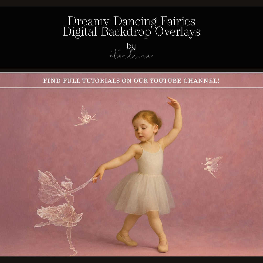 Dreamy Dancing Fairy Digital Backdrop – Transform Portraits into Fantasy Art