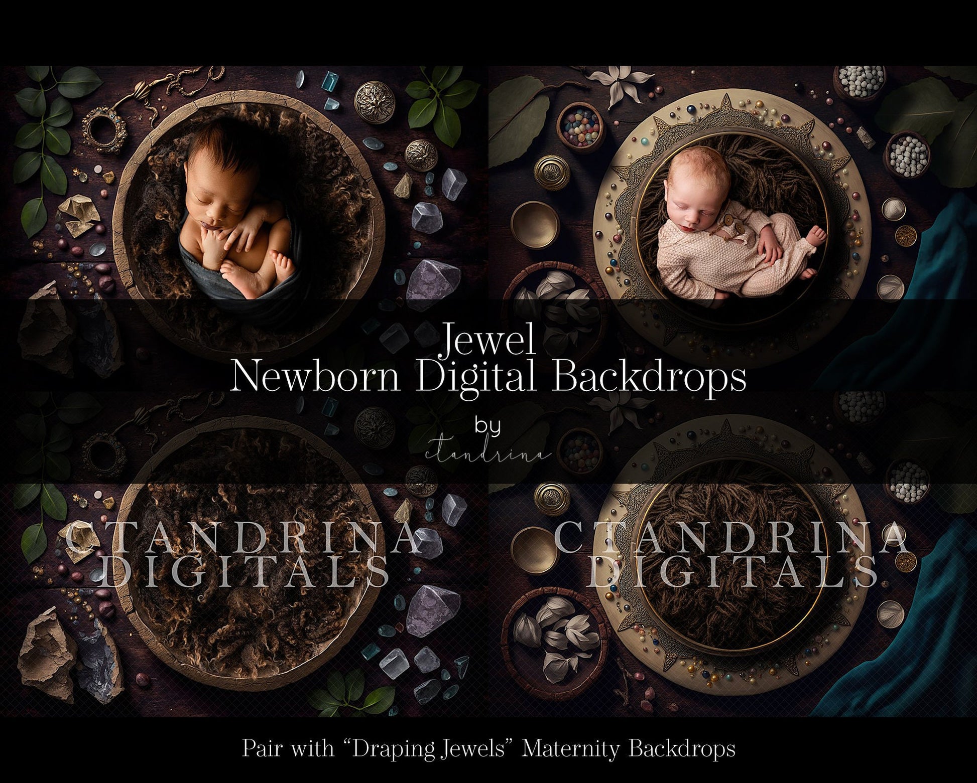 Jewel Newborn Digital Backdrops