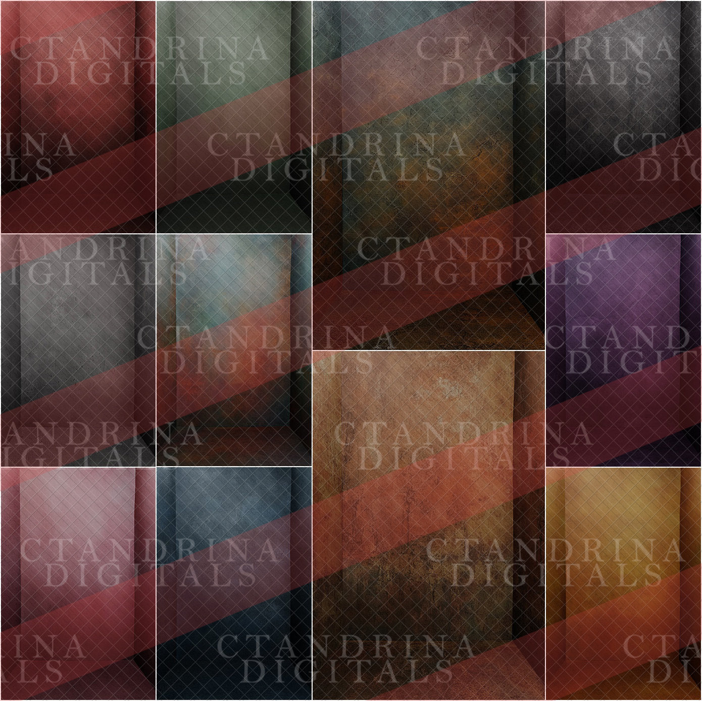 Box Me in Beauty Digital Backdrops (the Original), Tri-Canvas Hanging Backdrop for Composite in Photoshop, Maternity Digital Backdrops