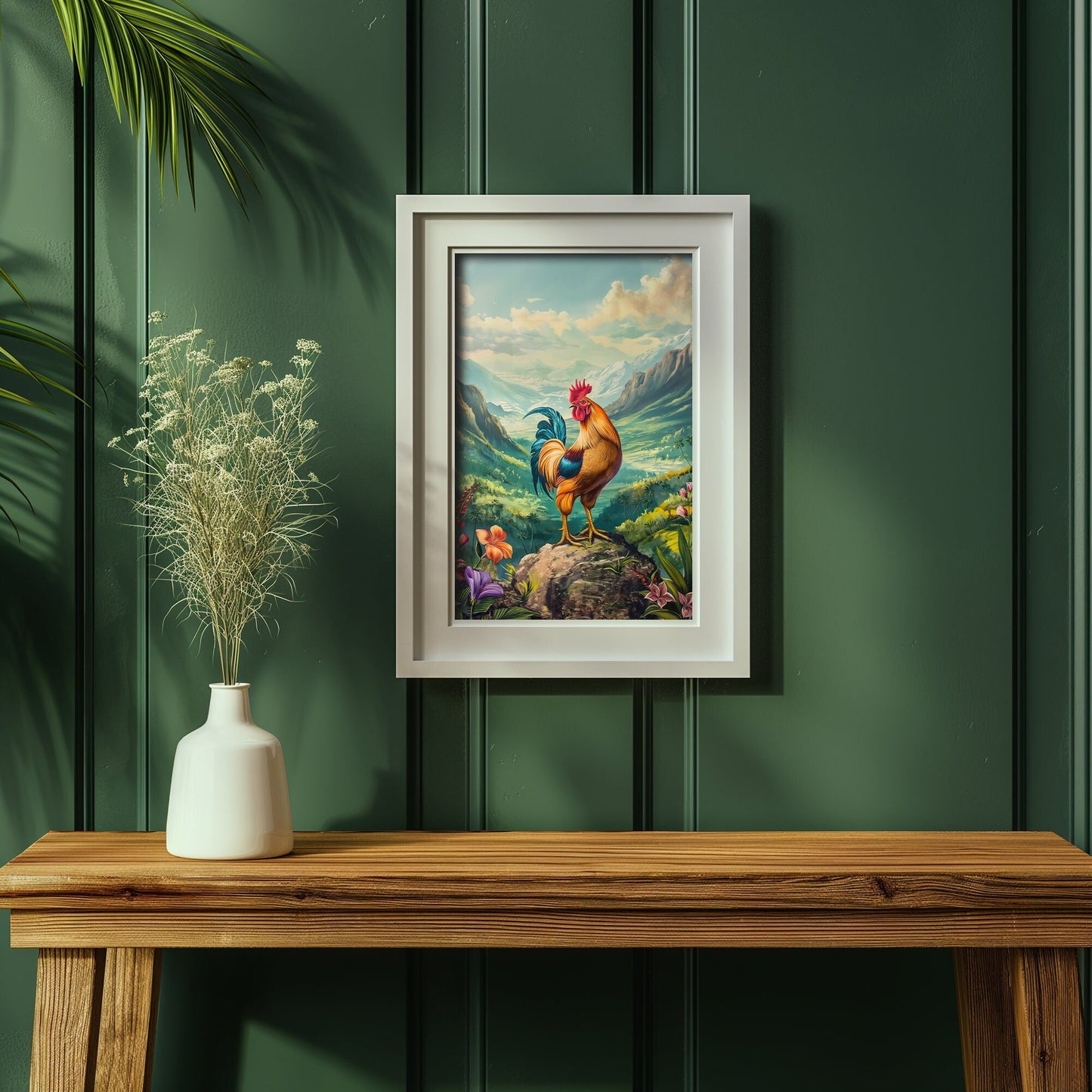 Hawaiian Rooster Mountain Top PRINTABLE