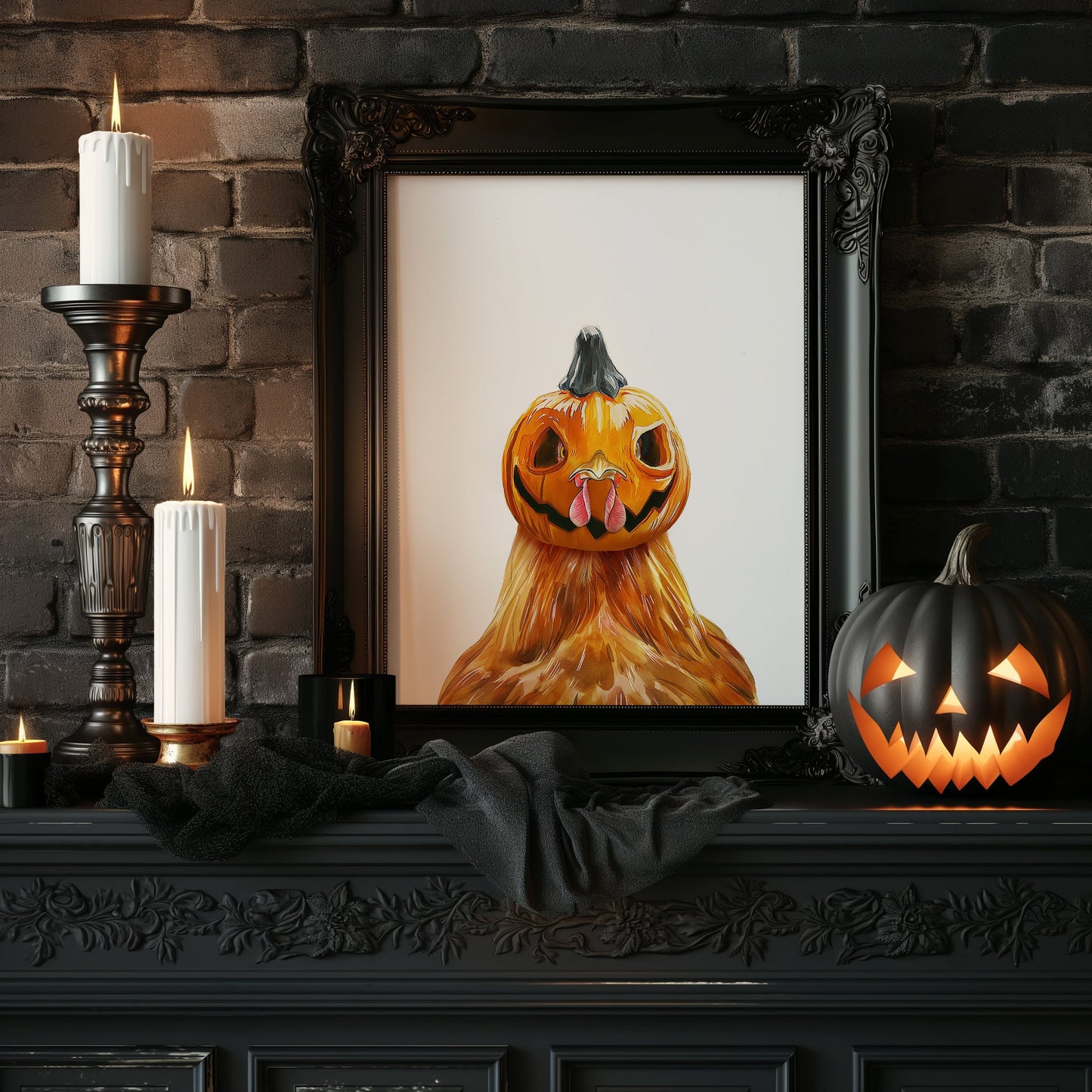 Chicken Pumpkin Head PRINTABLE