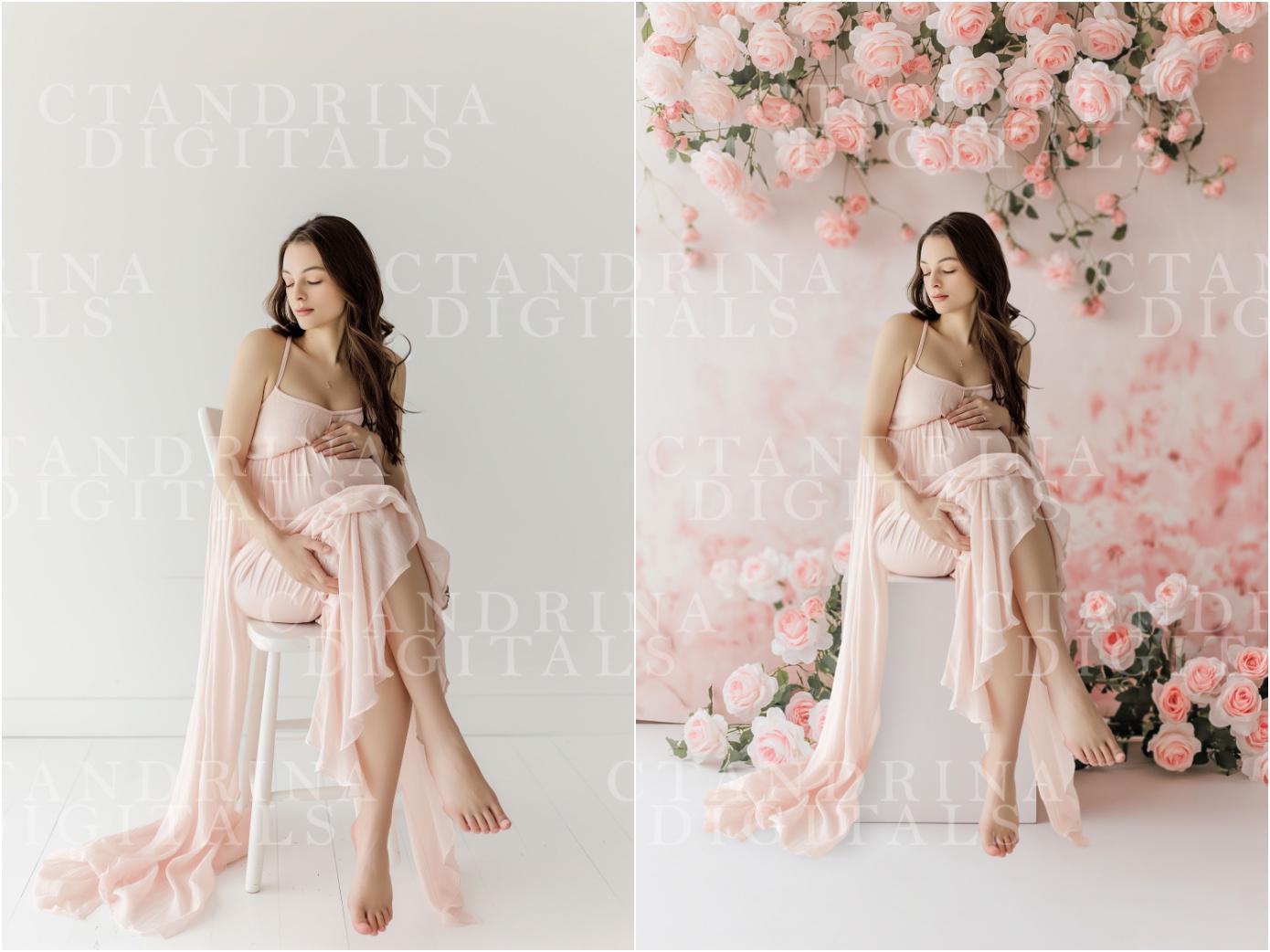 Floral Posing Block Digital Backdrops, Photography White Posing Block Digital Backgrounds, Maternity Digital Backdrops, Floral Backdrops