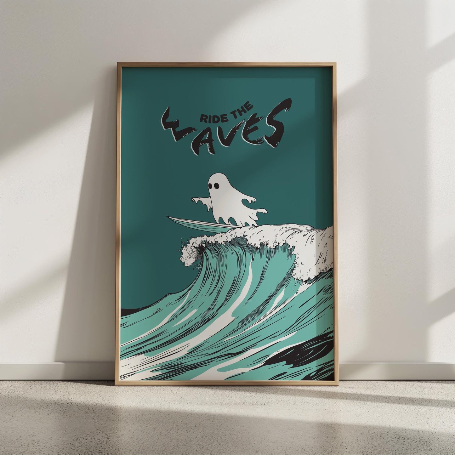 Ride The Waves Ghost Surfer PRINTABLE