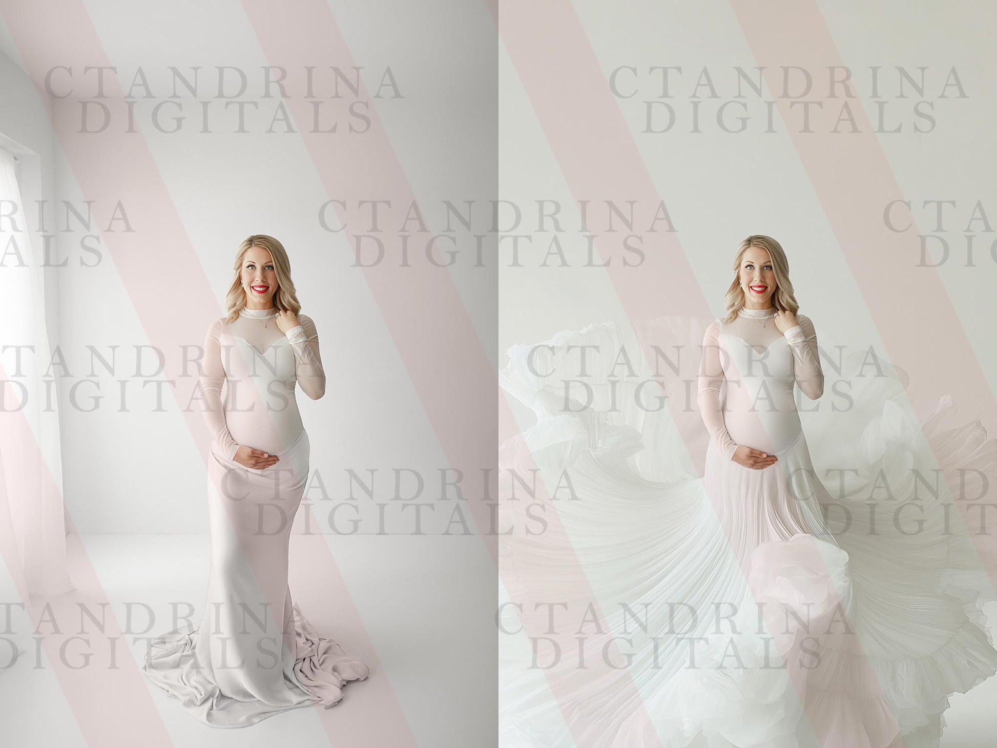 Flowing Maternity Skirt Digital Backdrops, White and Beige Maternity Gown Backdrops, Maternity Digital Backdrops for Photoshop Composite