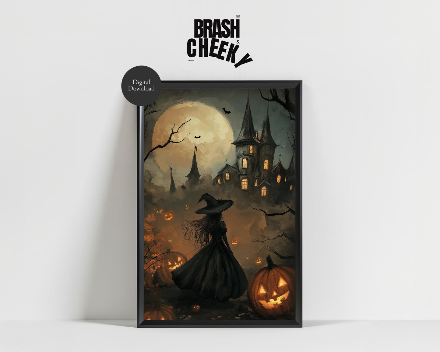 Fall Witch and Haunted House PRINTABLE