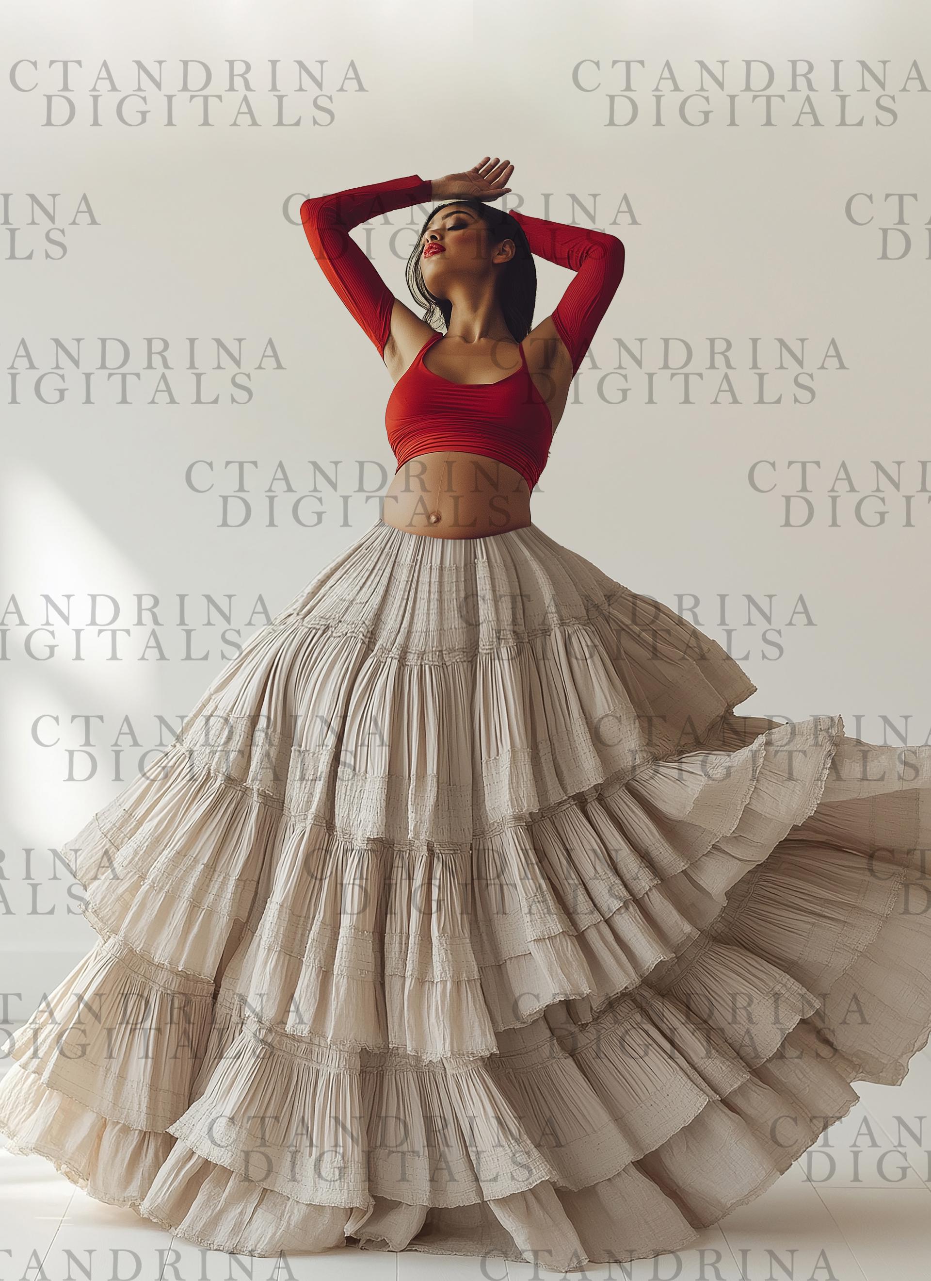 Flowing Maternity Skirt Digital Backdrops, White and Beige Maternity Gown Backdrops, Maternity Digital Backdrops for Photoshop Composite