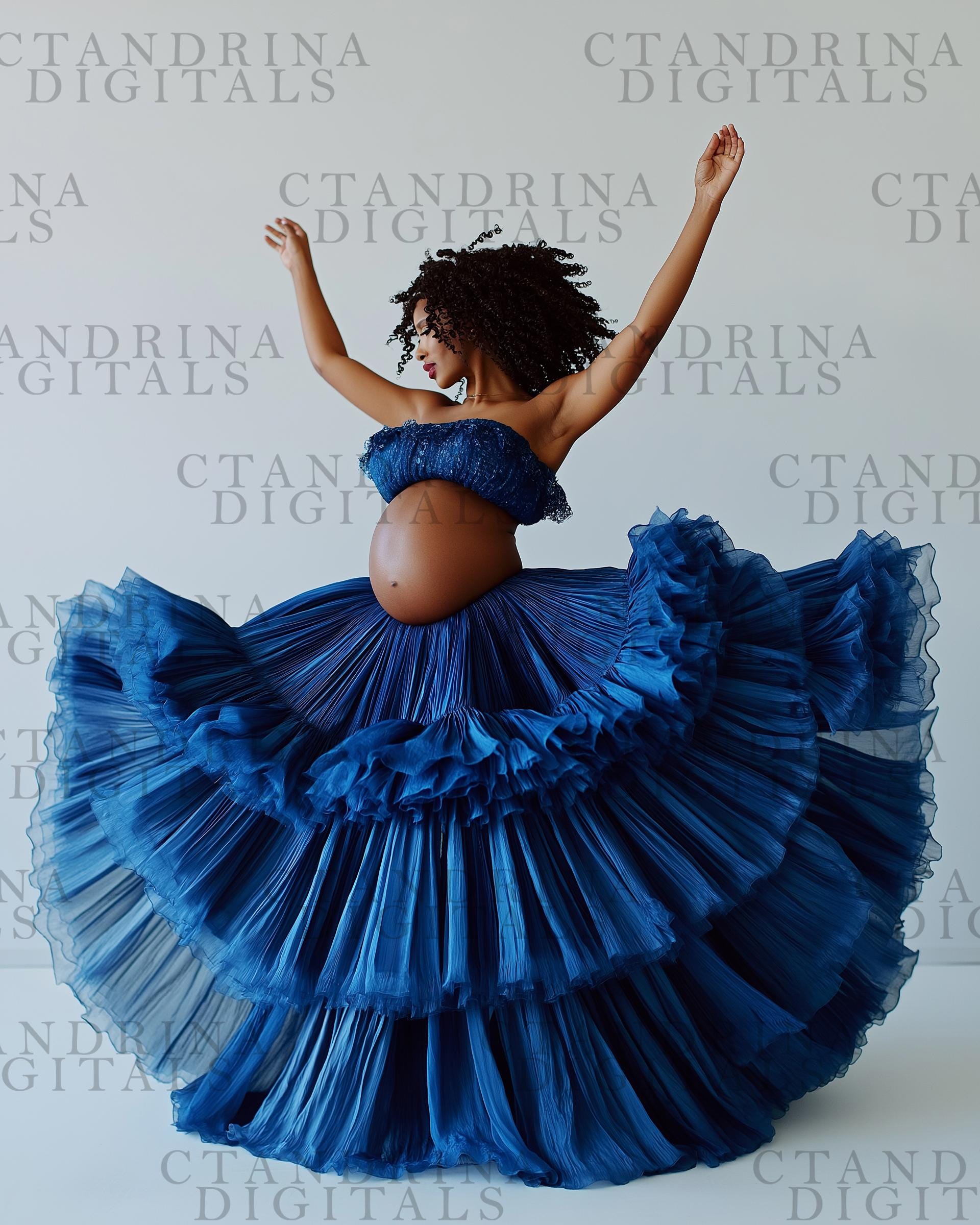 Flowing Maternity Skirt Digital Backdrops, Colorful Maternity Gown Backdrops, Maternity Digital Backdrops for Photoshop Composite, Tutorial