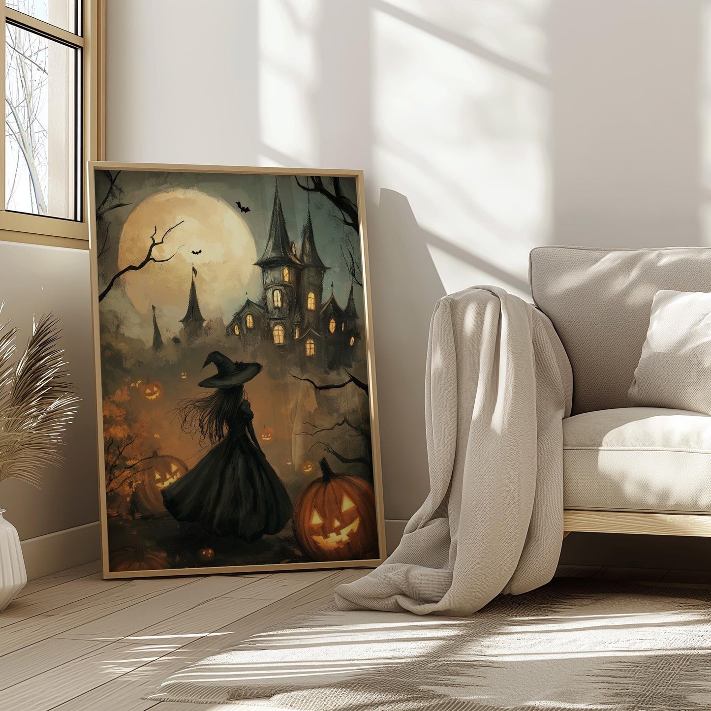 Fall Witch and Haunted House PRINTABLE