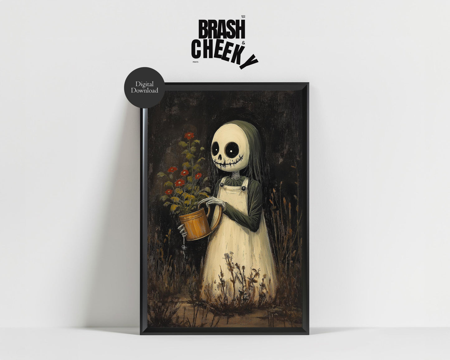 Fall Zombie in the Garden PRINTABLE