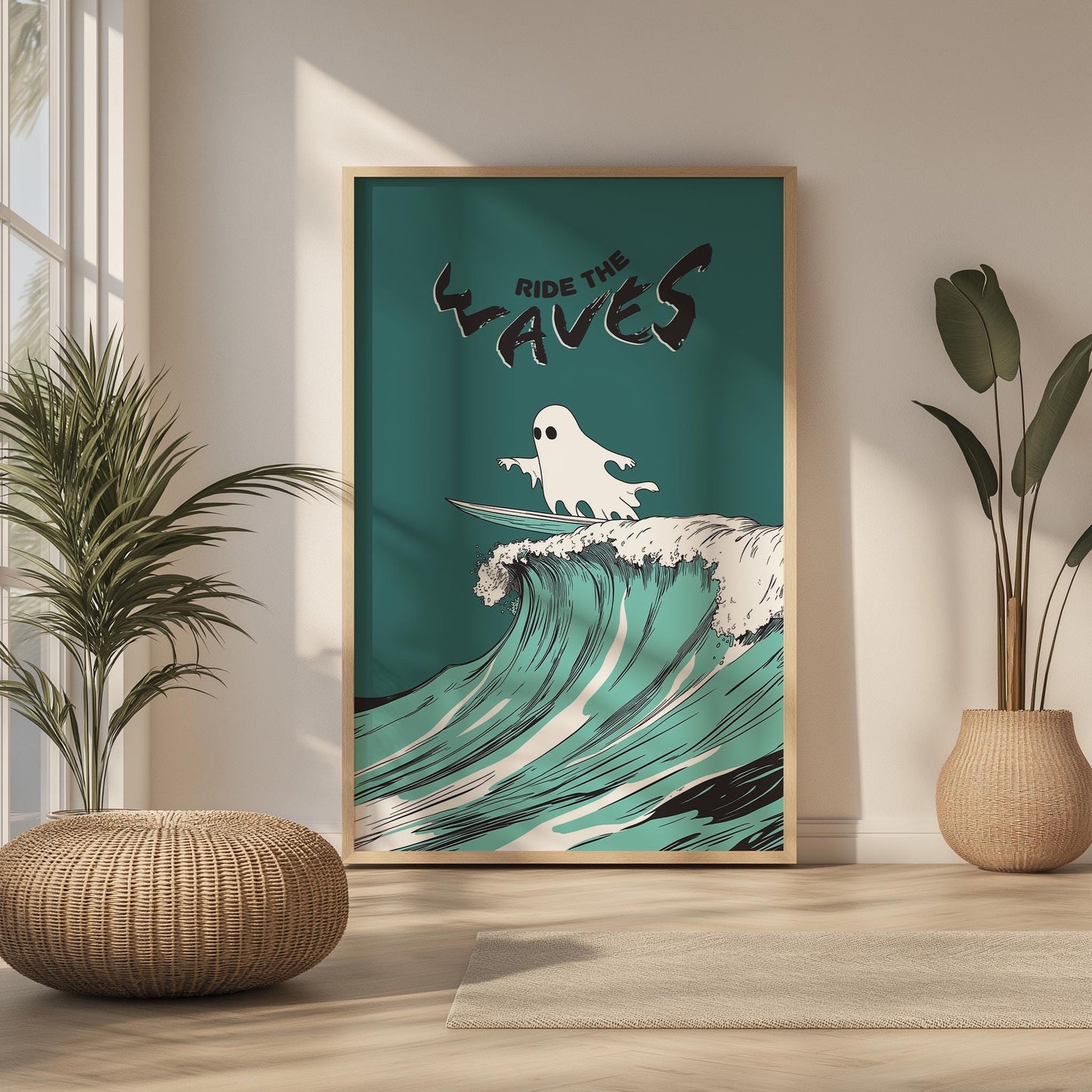 Ride The Waves Ghost Surfer PRINTABLE