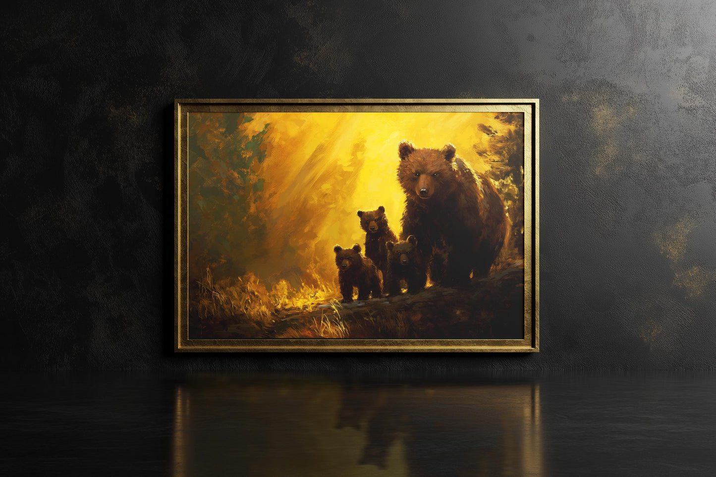 Mama Bear and Her Cubs Painted PRINTABLE
