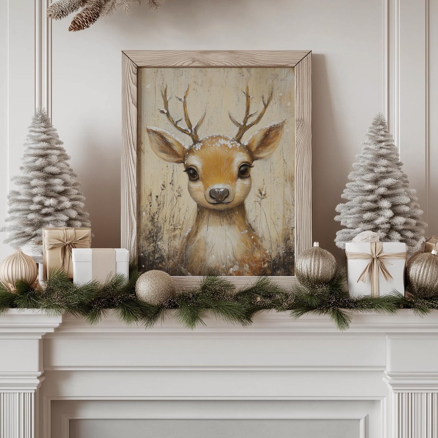 Rustic Baby Reindeer PRINTABLE