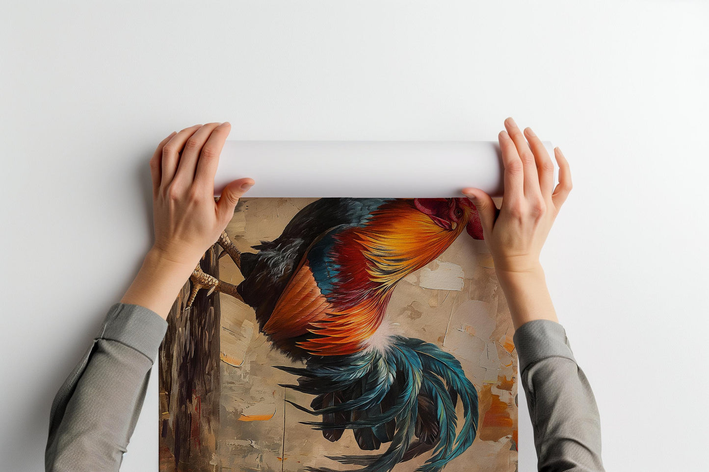 Painted Rooster Digital PRINTABLE