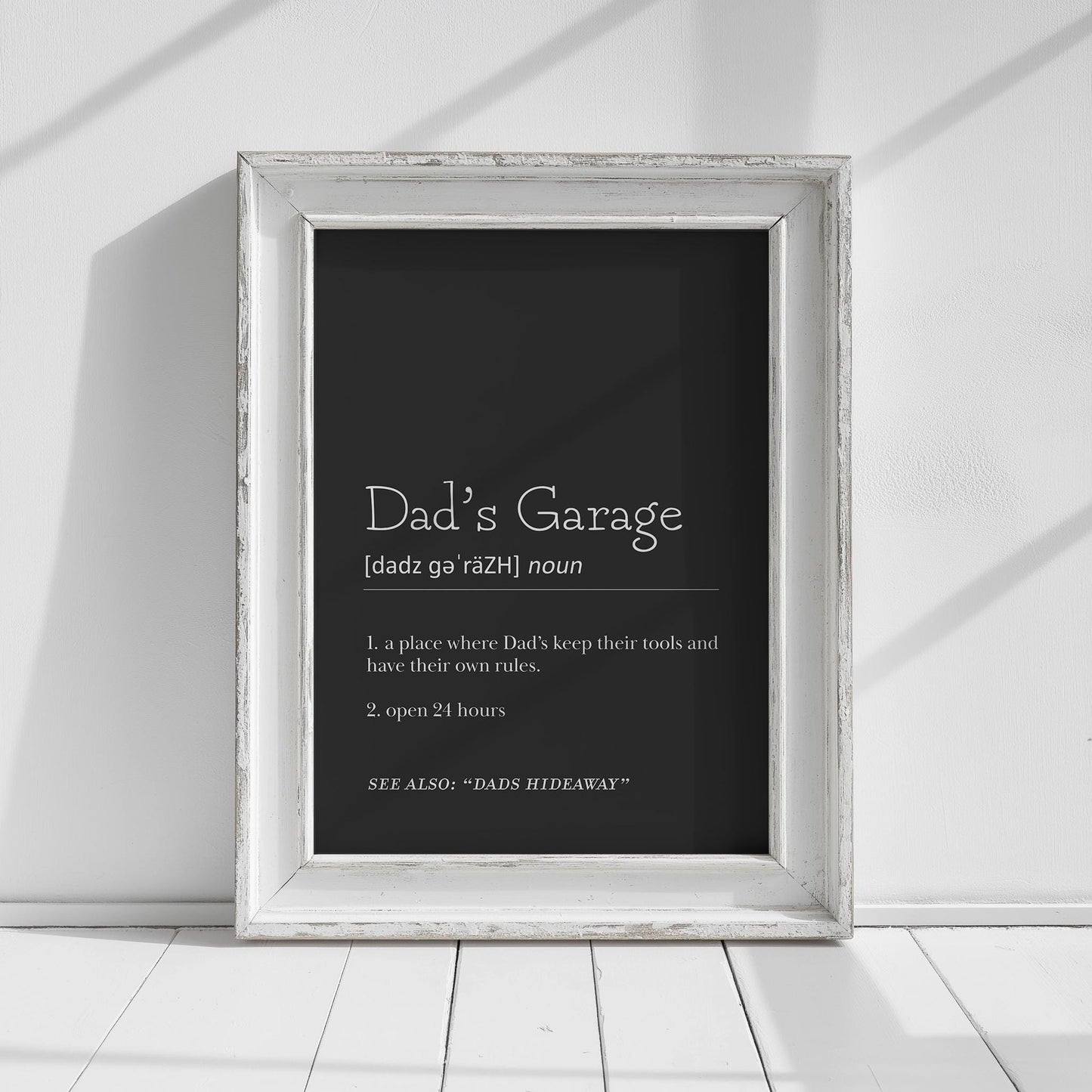 Garage Sign Digital Print, Garage Definition PRINTABLE
