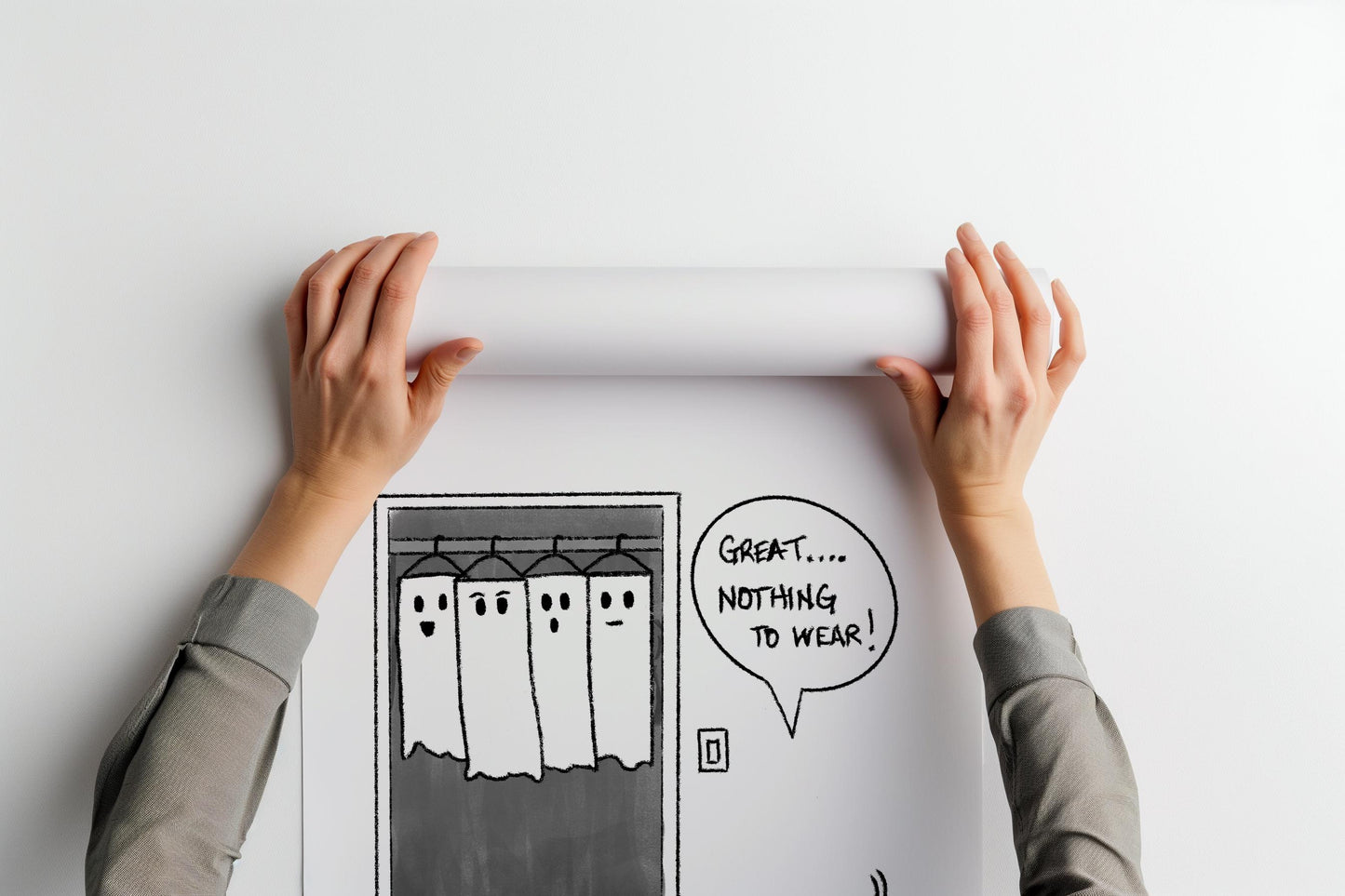 Silly Naked Ghost PRINTABLE