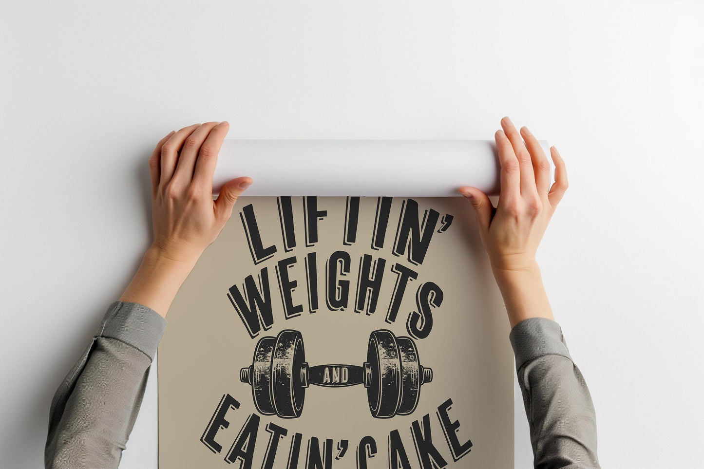 Liftin' Weights and Eatin' Cake PRINTABLE