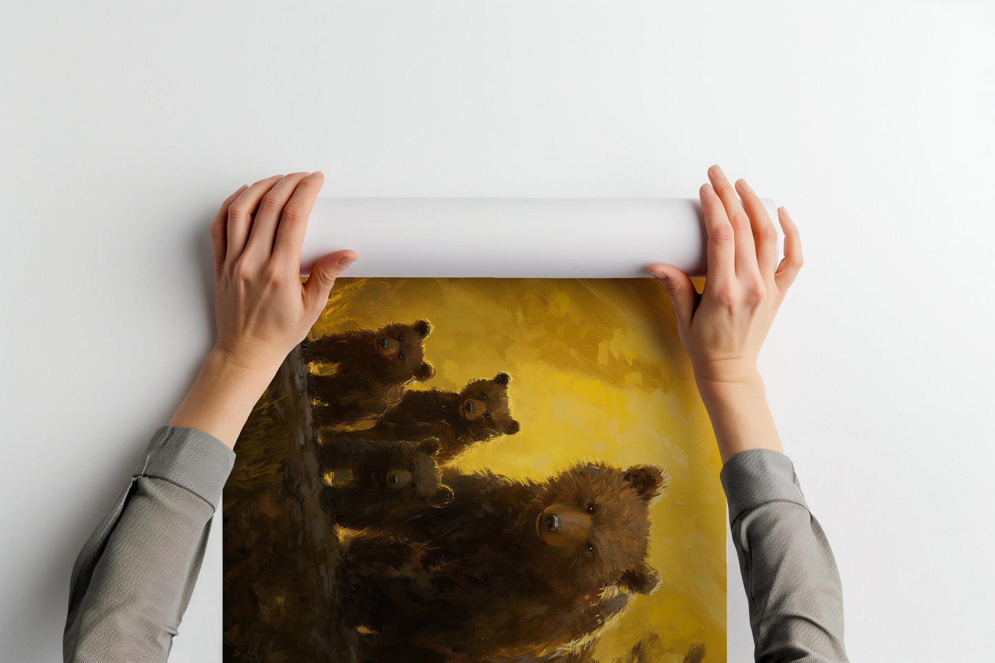 Mama Bear and Her Cubs Painted PRINTABLE