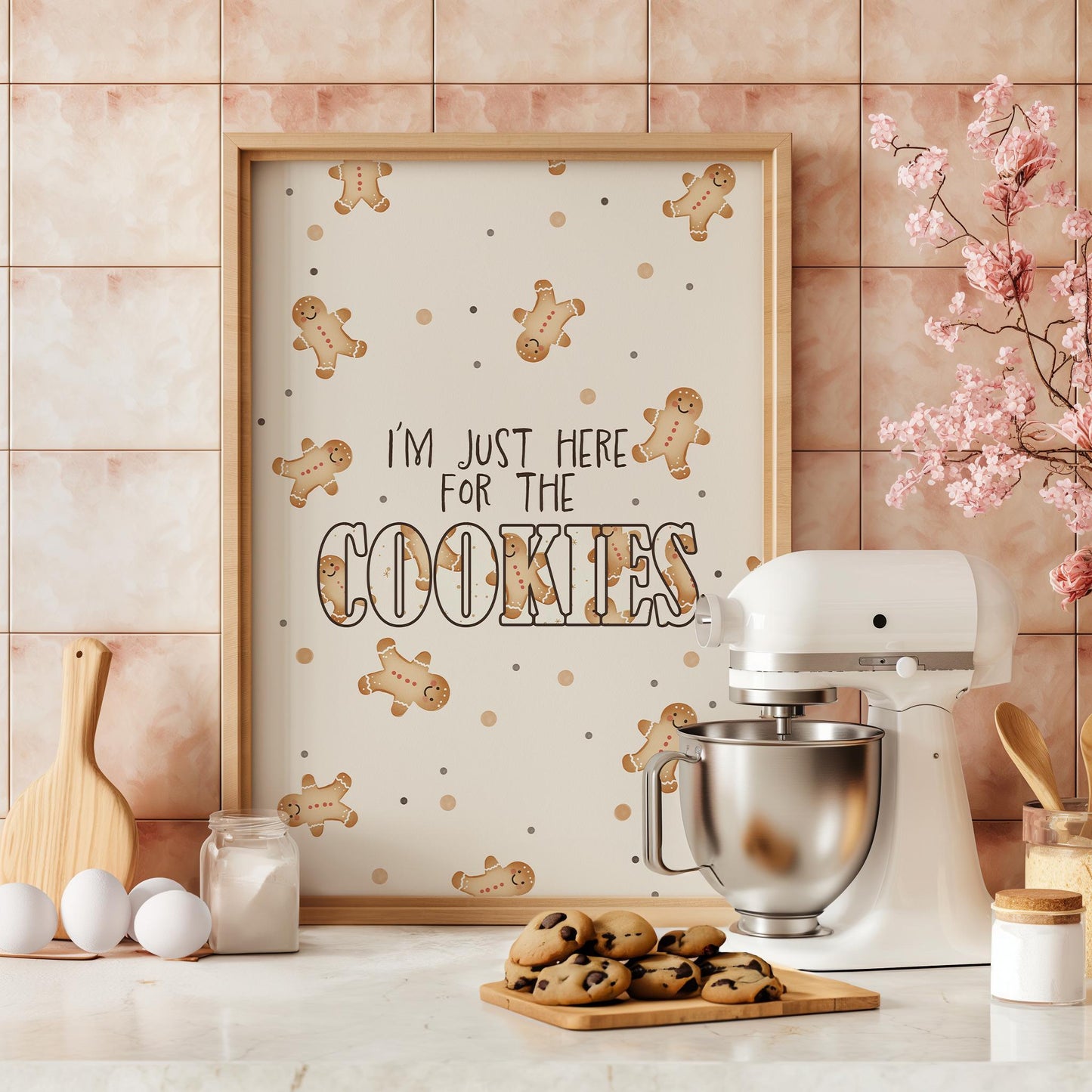 Funny "I'm Just Here for the Cookies" Gingerbread Man PRINTABLE