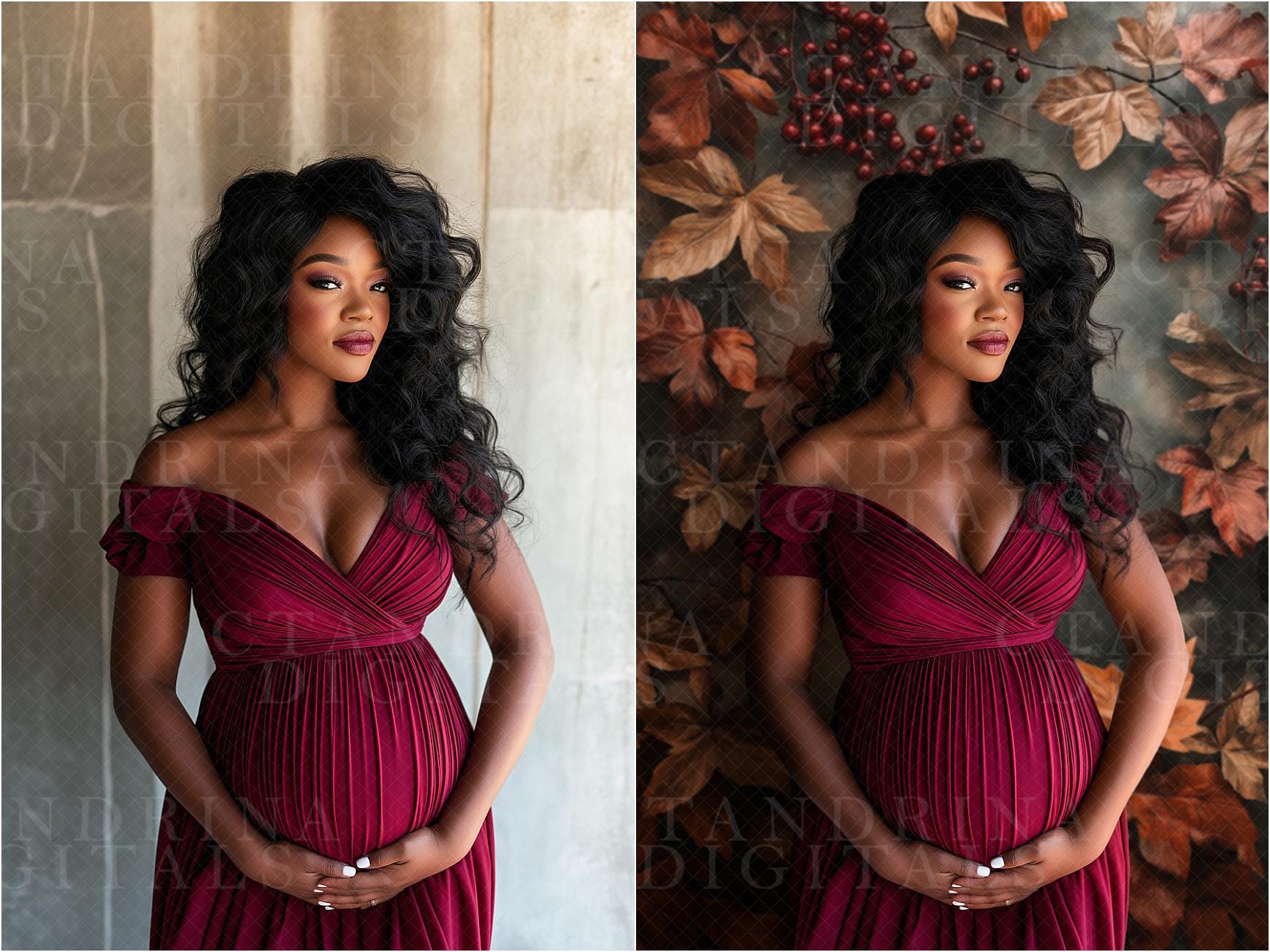 Fall Foliage Texture Digital Backdrop Overlays