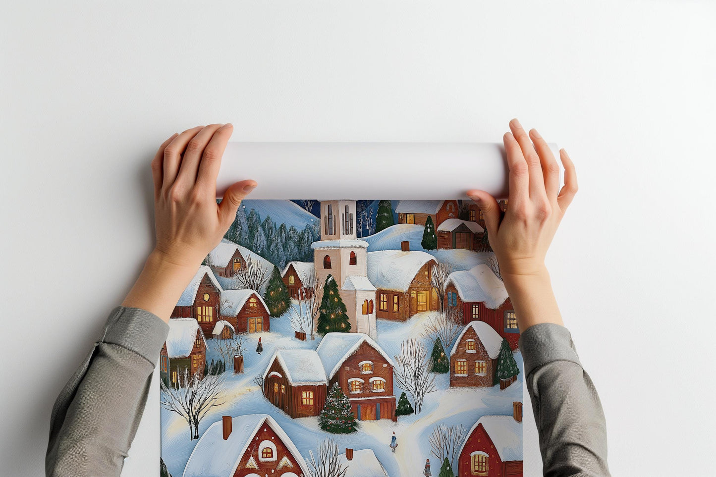 Christmas Folk Art Painting PRINTABLE