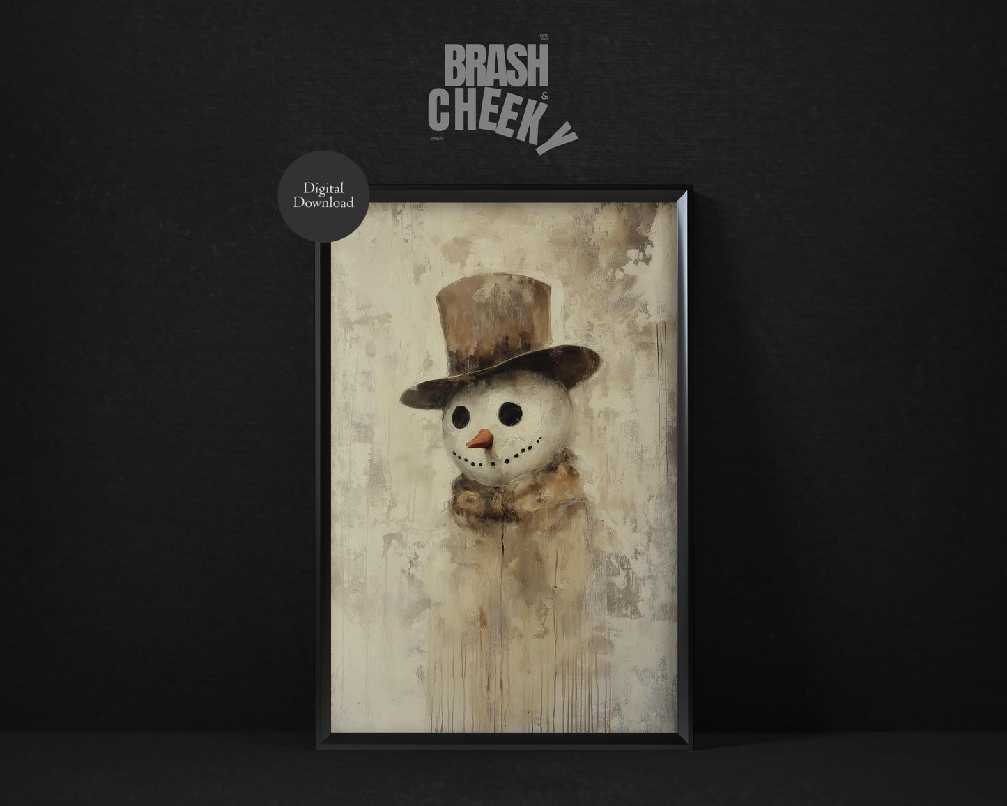 Dark Snowman PRINTABLE