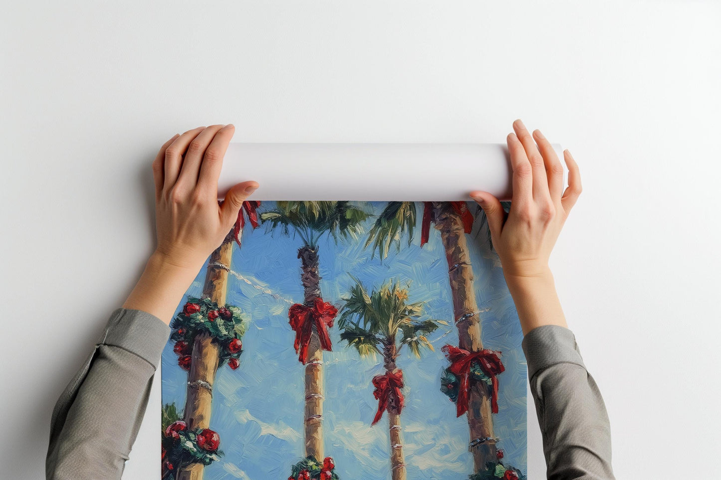 Festive Christmas Palm Trees PRINTABLE