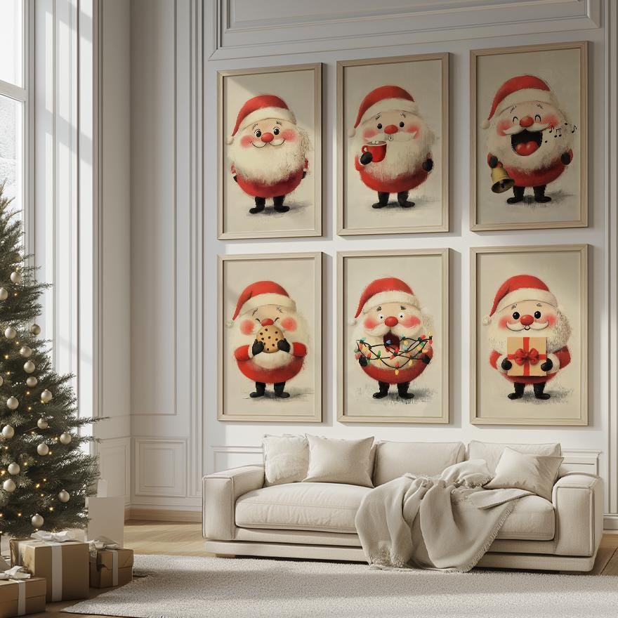 Santa Wall Art Mood Collage PRINTABLES