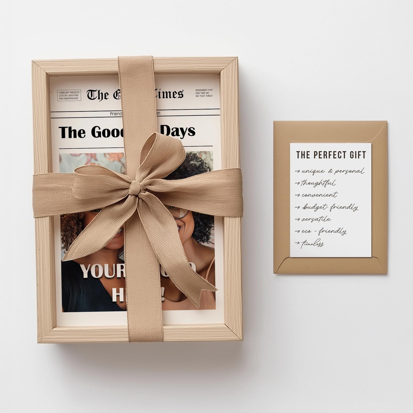 Customizable Newspaper Good Ol' Days PRINTABLE, Gifts for your BFF, Gifts for Her, Gifts for Him, Personalized Best Friend Gifts, Quick Gift