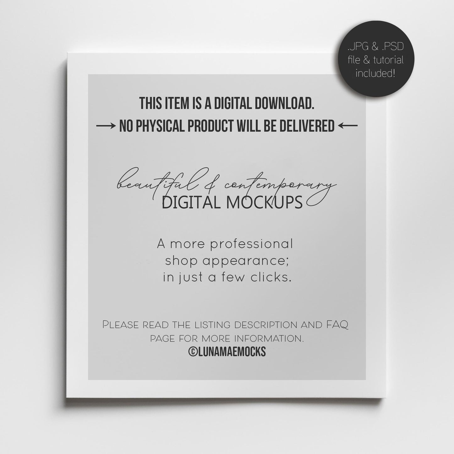 Horizontal Frame Mockup, Frame Wall Art Mockup PSD and JPG, Interior Wooden Frame Mockup, Minimal Style Digital Print and Poster Shop Mockup