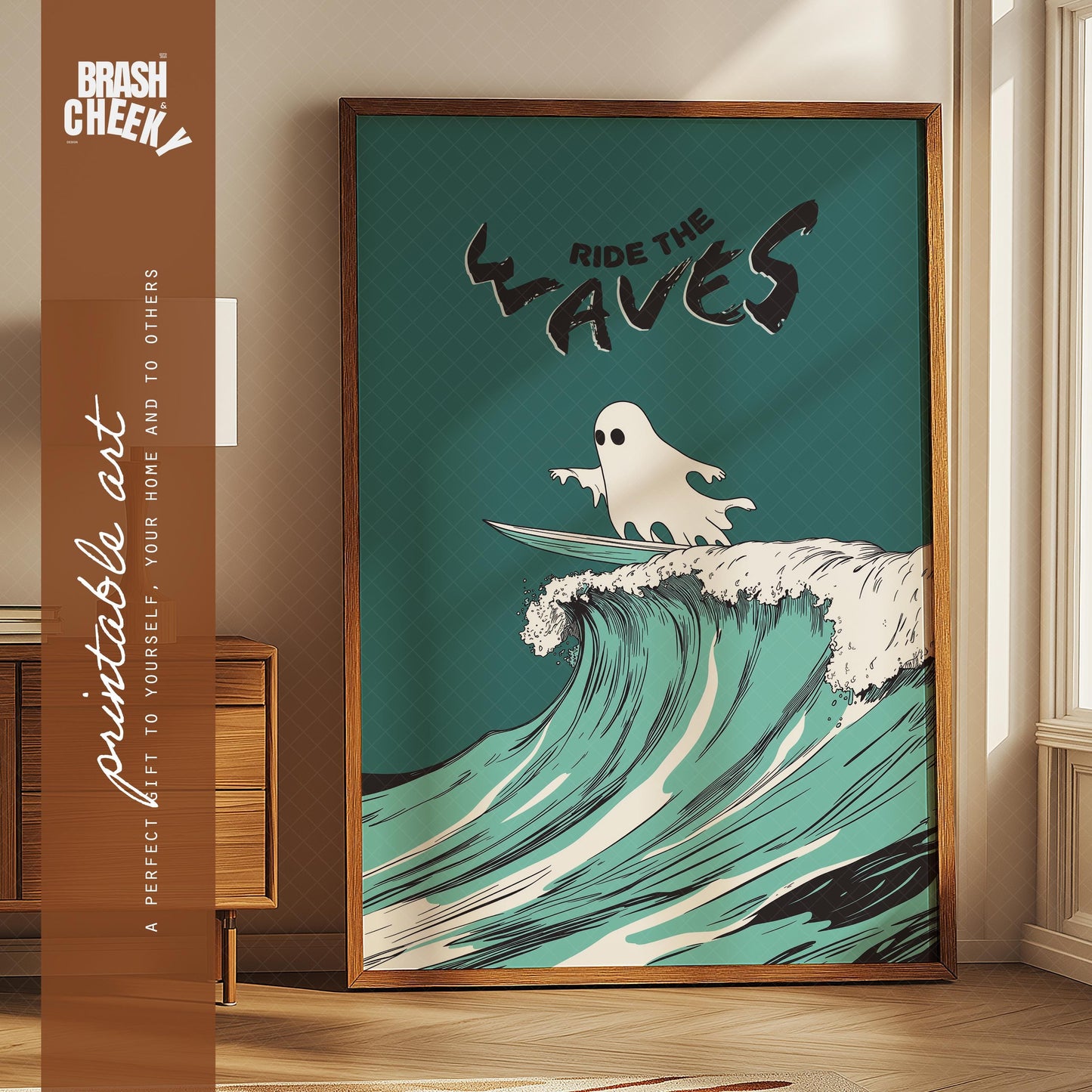 Ride The Waves Ghost Surfer PRINTABLE