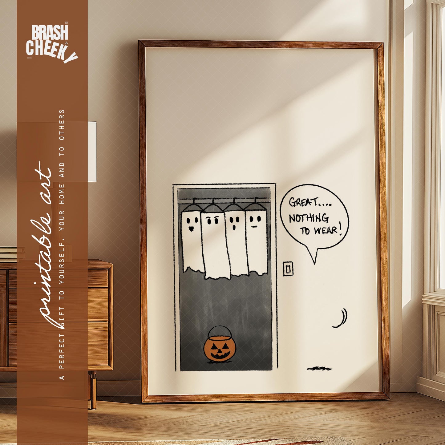 Silly Naked Ghost PRINTABLE