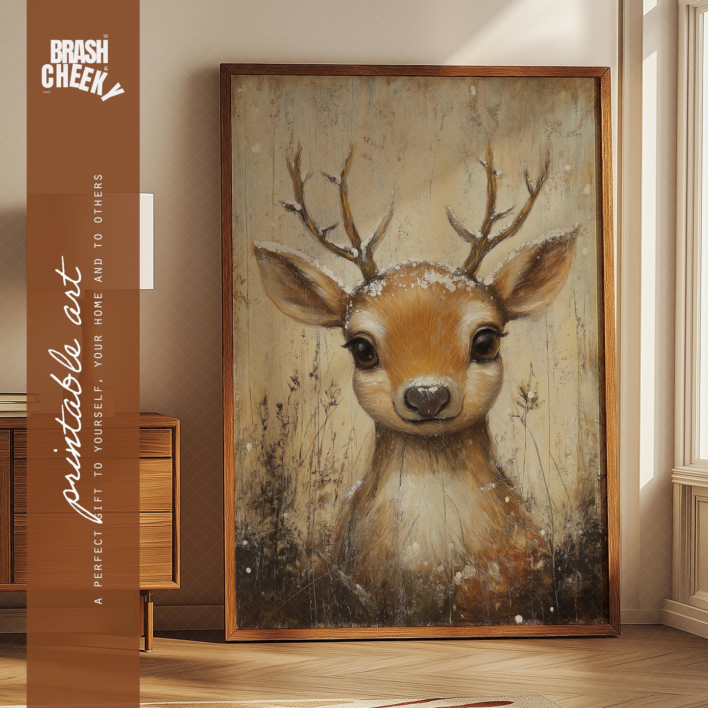 Rustic Baby Reindeer PRINTABLE