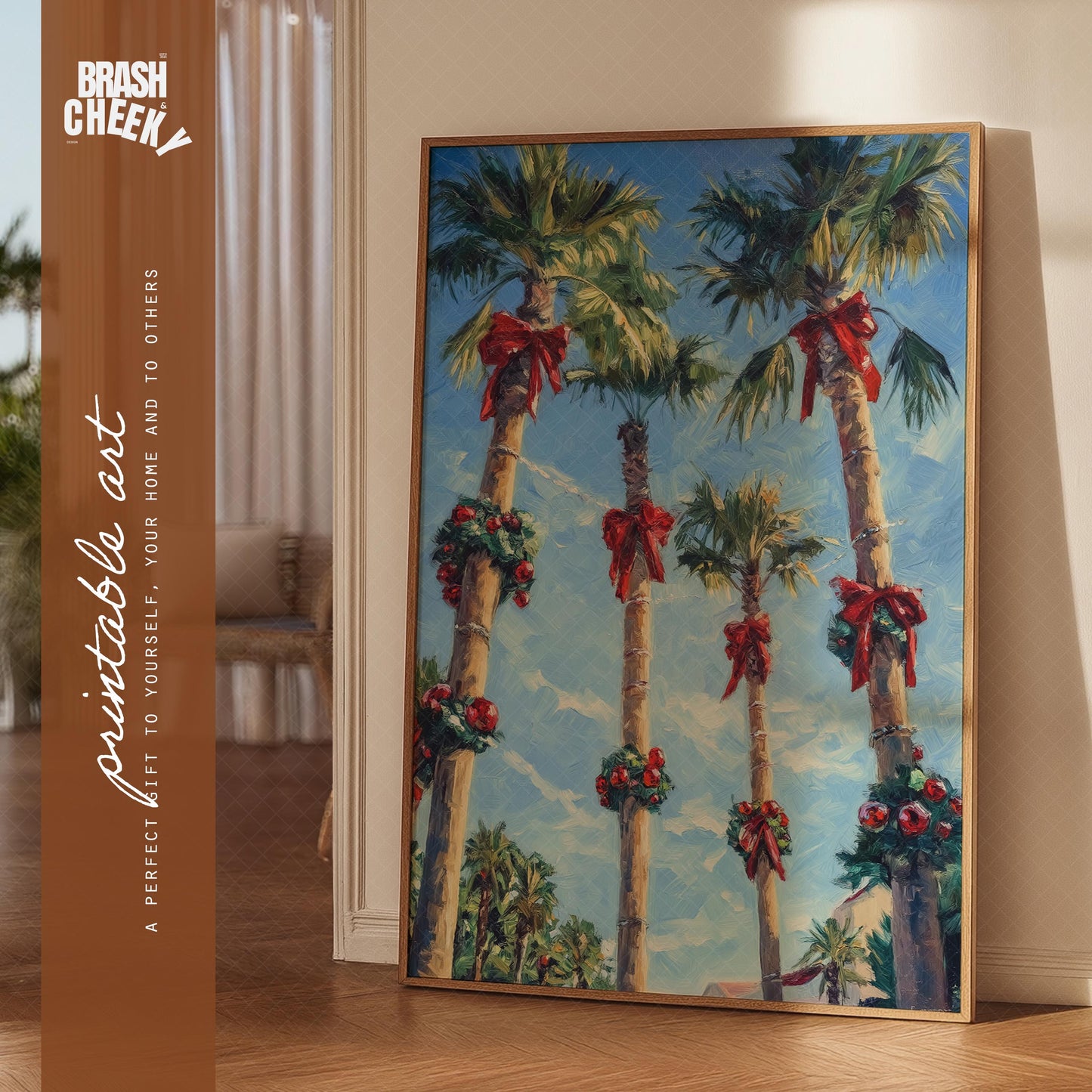 Festive Christmas Palm Trees PRINTABLE