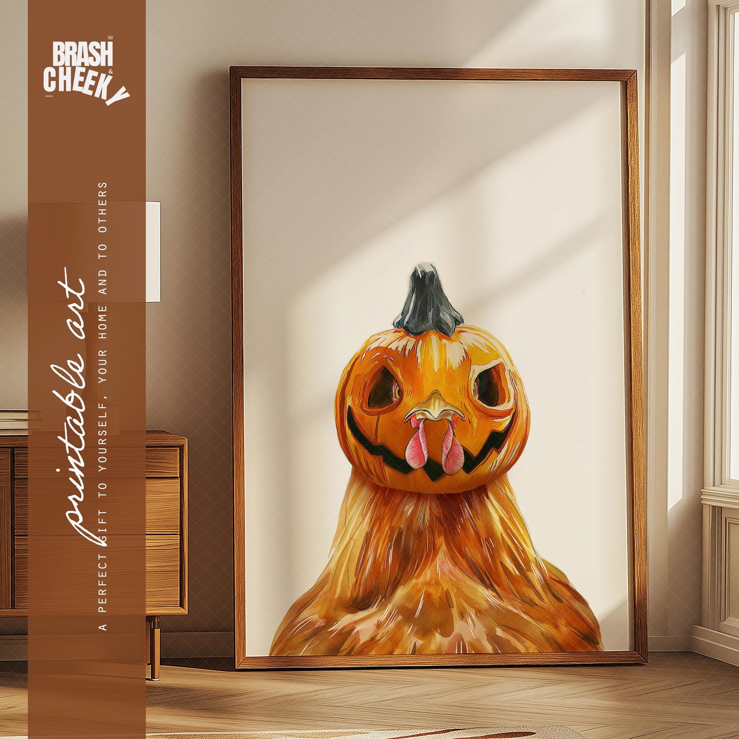 Chicken Pumpkin Head PRINTABLE