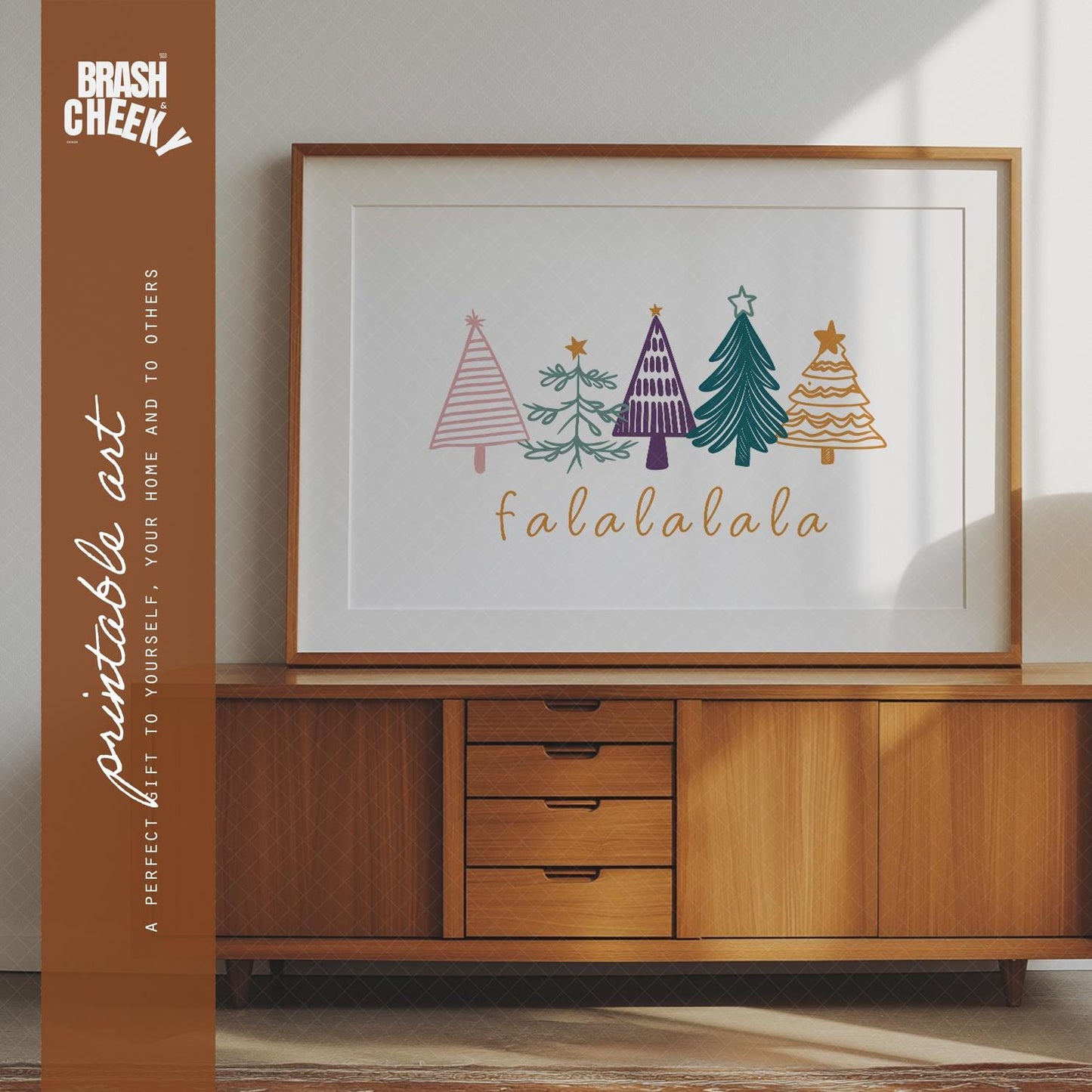 Hand Drawn Christmas Tree Falalalala PRINTABLE