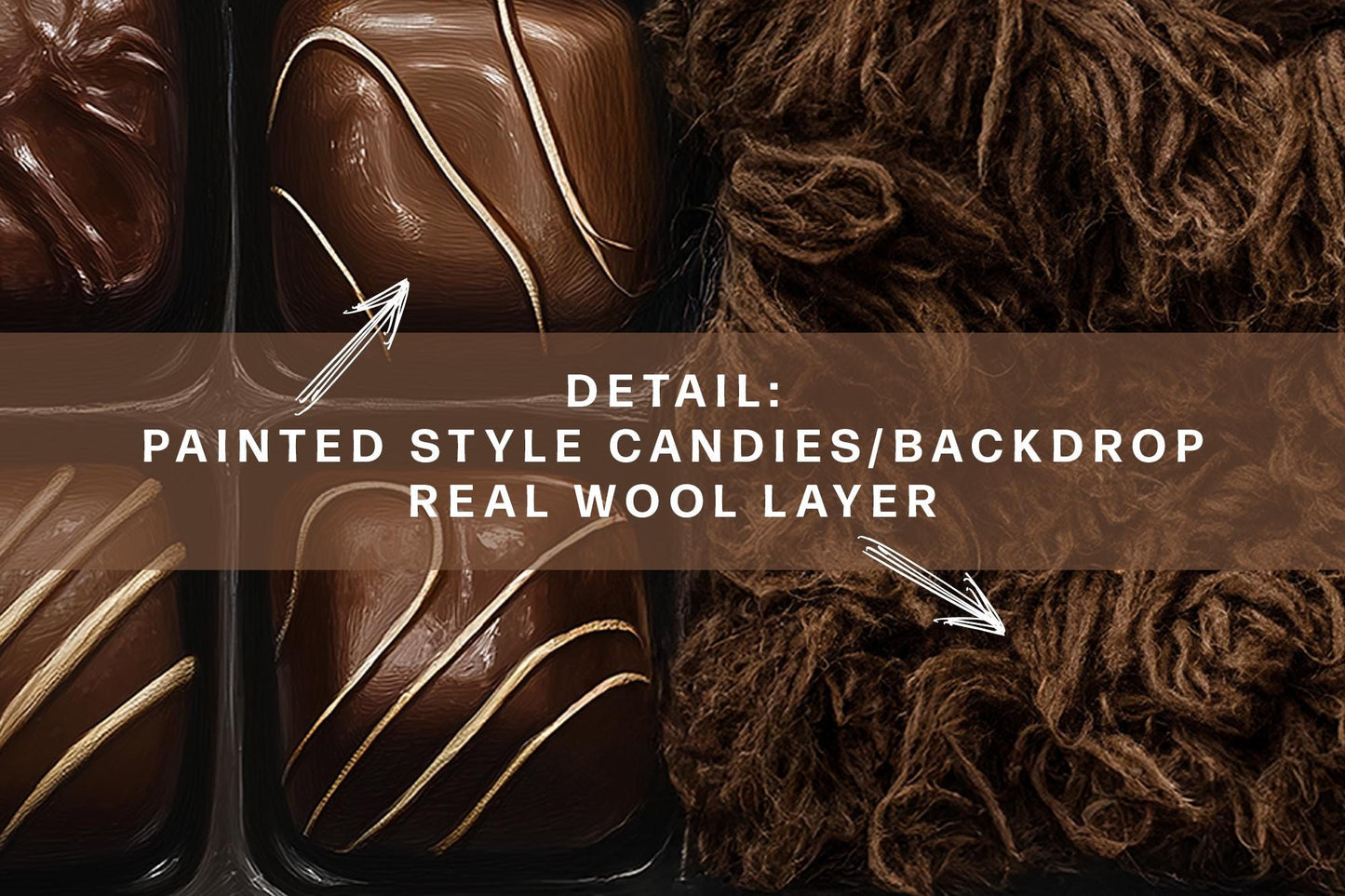 Painted Chocolates Newborn Digital Backdrop, Valentine Newborn Digital Background, Candy Backdrop, Box of Chocolates Backdrop, Painterly