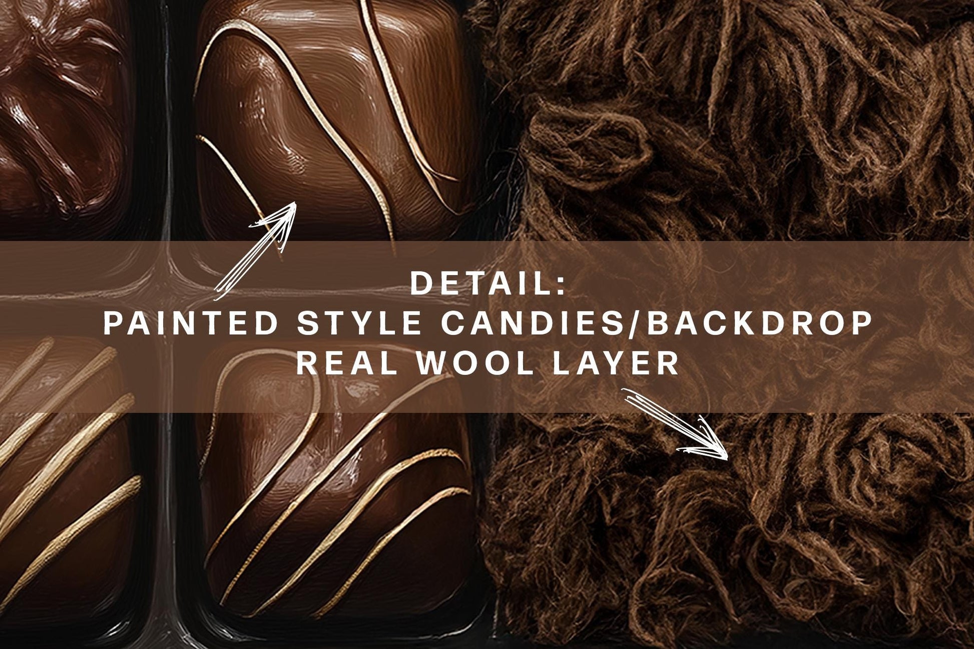 Painted Chocolates Newborn Digital Backdrop, Valentine Newborn Digital Background, Candy Backdrop, Box of Chocolates Backdrop, Painterly