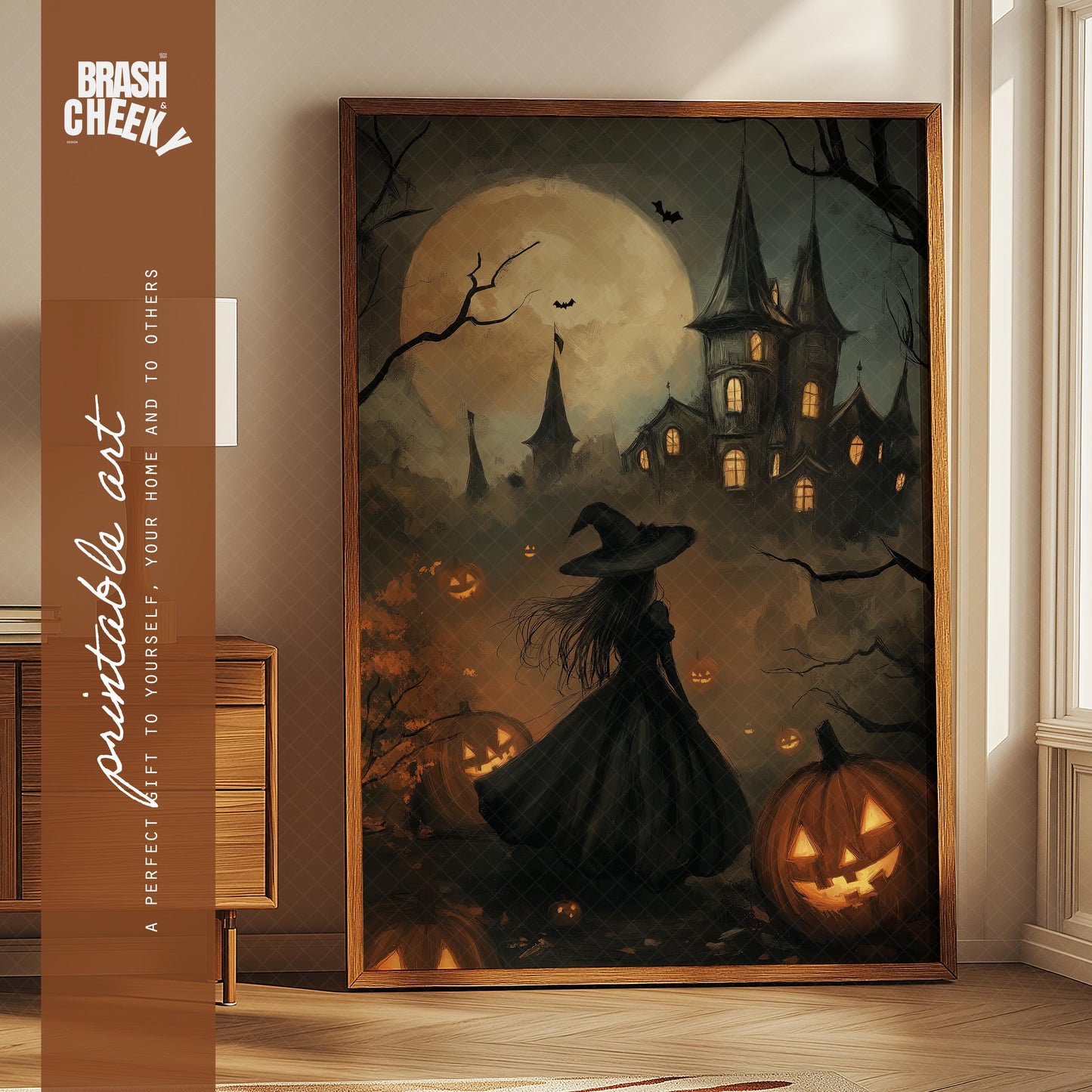 Fall Witch and Haunted House PRINTABLE