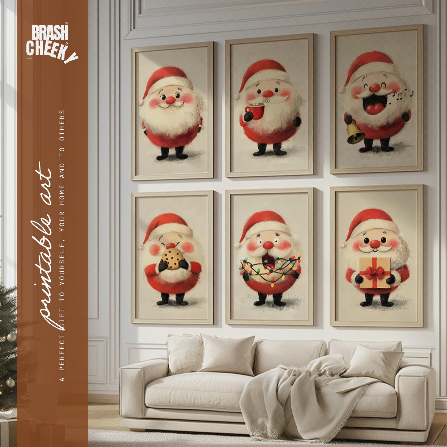 Santa Wall Art Mood Collage PRINTABLES