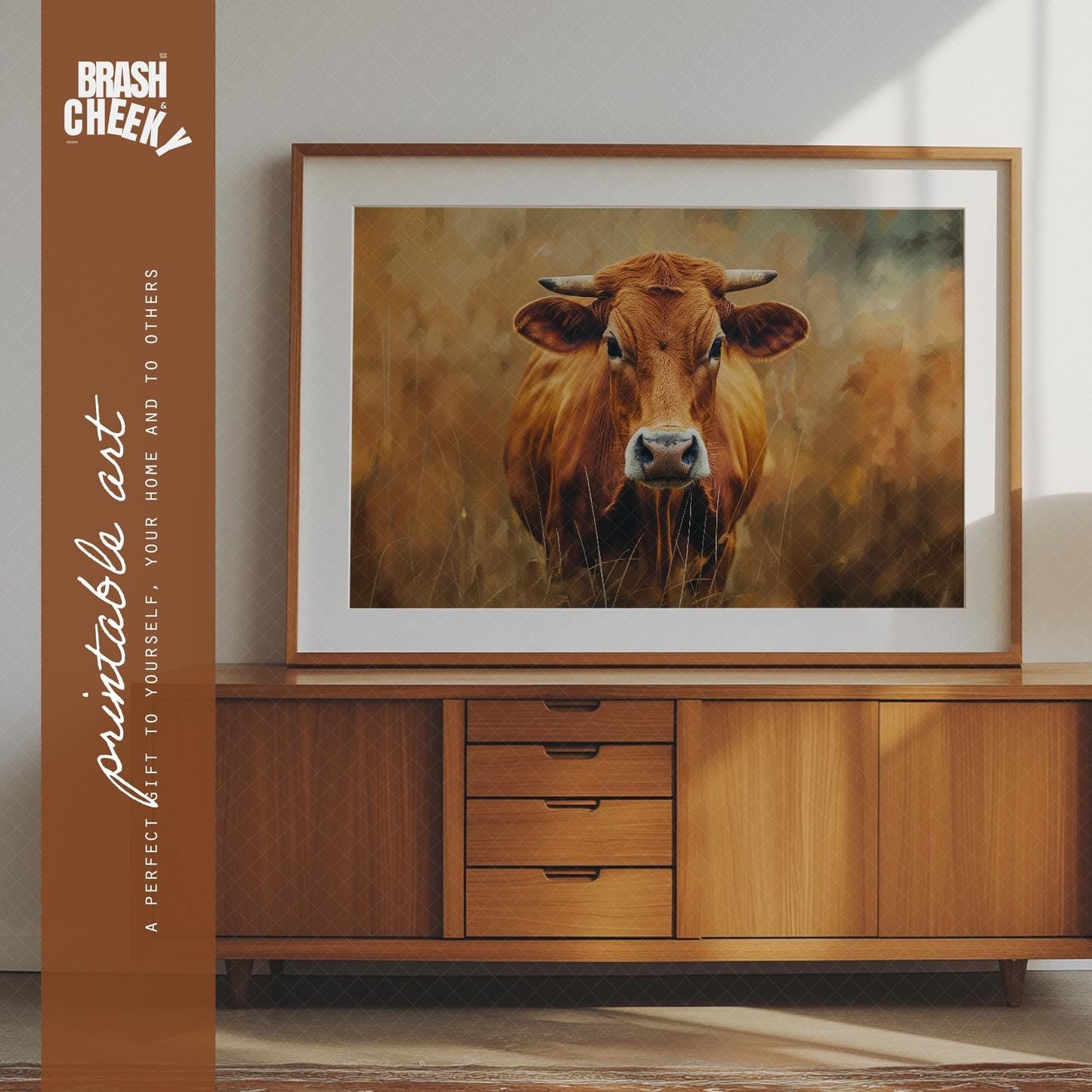 Painted Brown Cow PRINTABLE