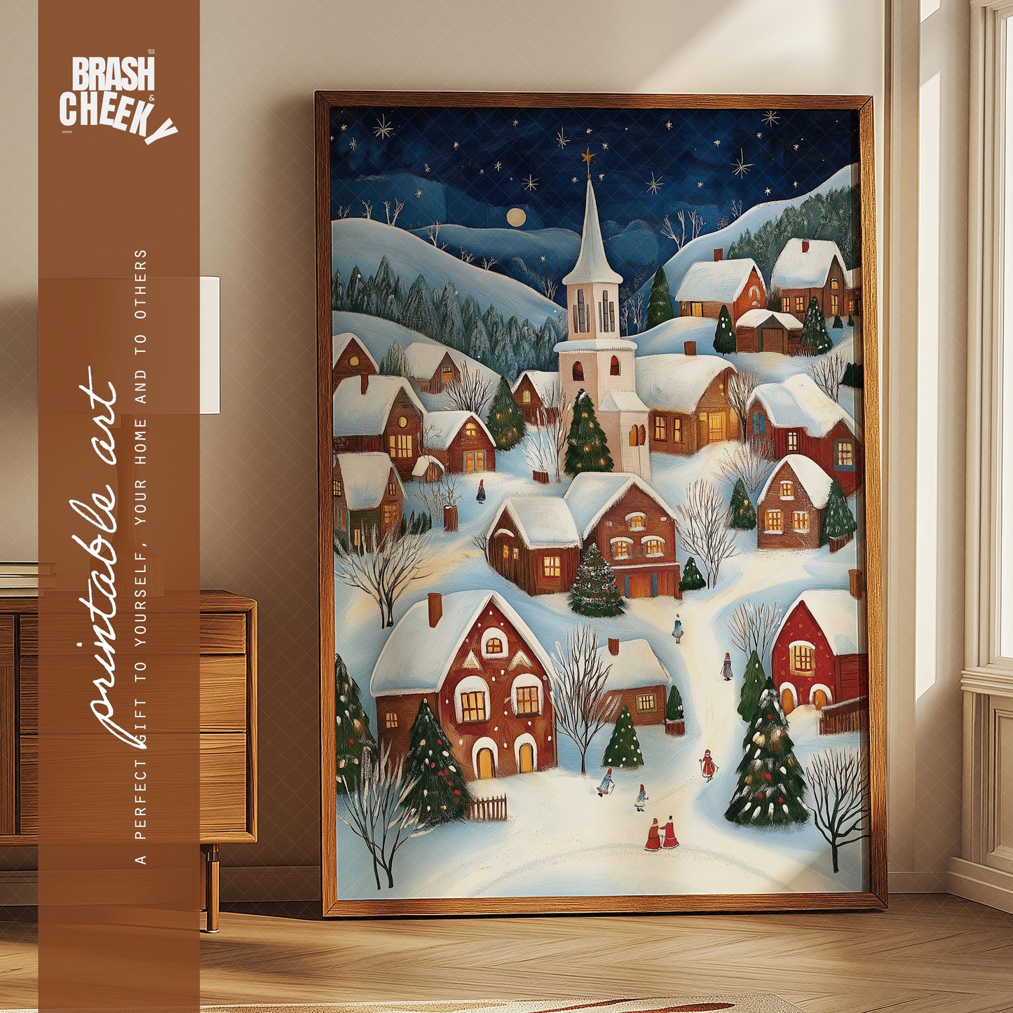 Christmas Folk Art Painting PRINTABLE