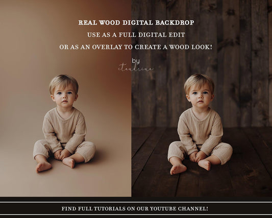Real Dark Wood Digital Backdrop