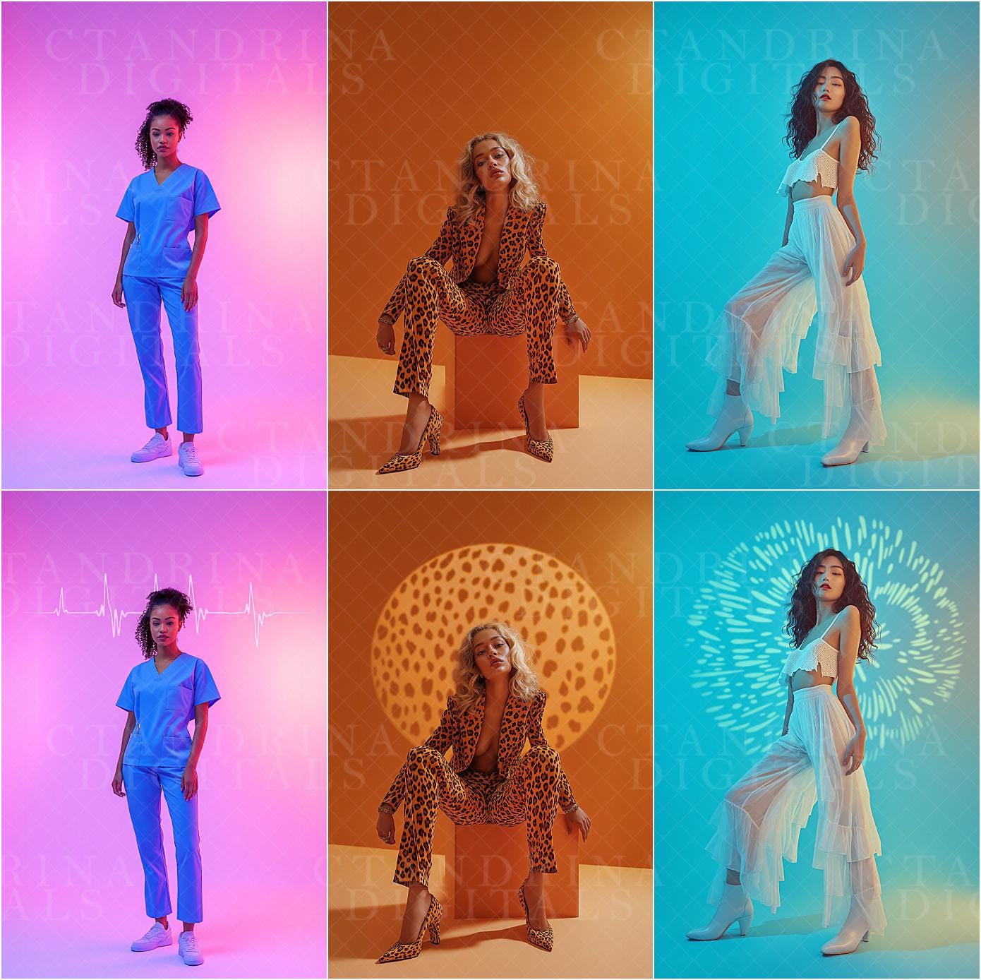 Snoot and Shape Digital Backdrop Overlays, Maternity Backdrop Overlays, Digital Overlays With Tutorial, High Quality GOBO Overlays Vol. 2