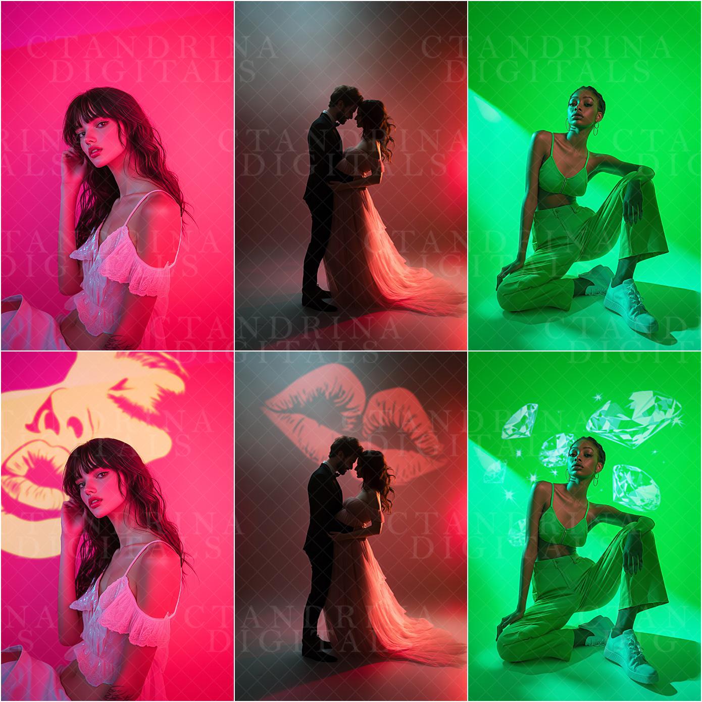 Snoot and Shape Digital Backdrop Overlays, Maternity Backdrop Overlays, Digital Overlays With Tutorial, High Quality GOBO Overlays Vol. 2