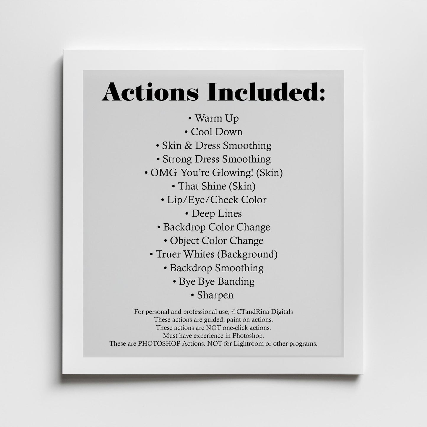 Maternity Workflow Photoshop Actions, Skin Actions, Background Actions, Color Change Action, Photoshop Actions for Studio Maternity, ENGLISH