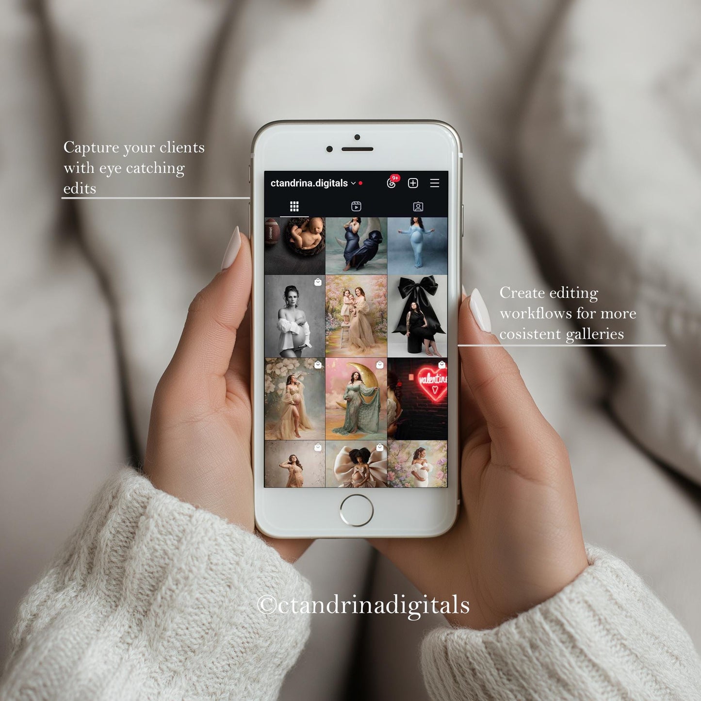 Maternity Workflow Photoshop Actions, Skin Actions, Background Actions, Color Change Action, Photoshop Actions for Studio Maternity, ENGLISH