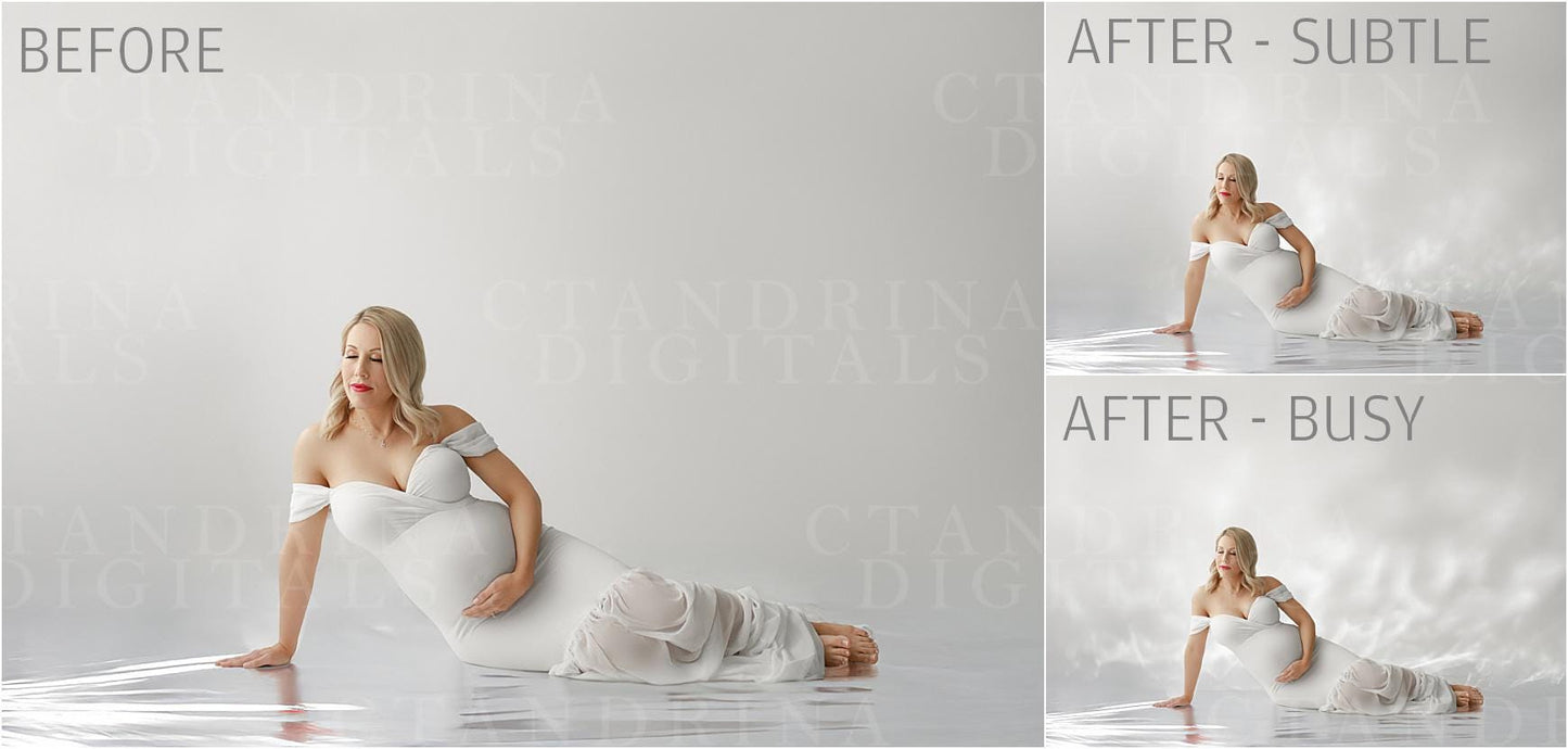 Mylar Reflection Overlays, Foil Layer Wall Reflection, Mylar Light Backdrop Overlays, Maternity Backdrop Overlays for Photoshop, Tutorial