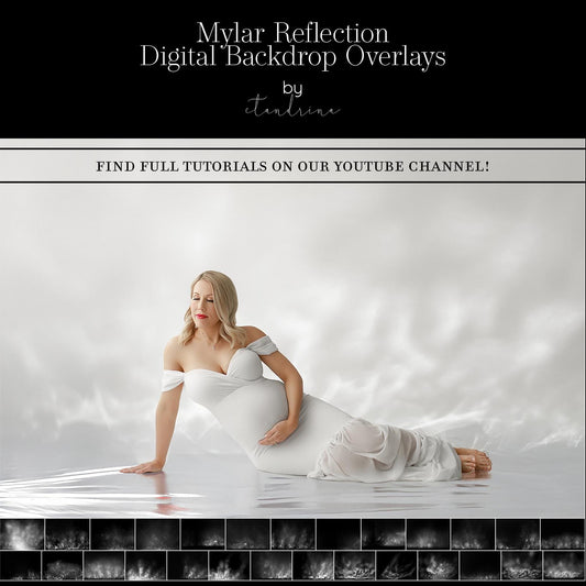 Mylar Reflection Overlays, Foil Layer Wall Reflection, Mylar Light Backdrop Overlays, Maternity Backdrop Overlays for Photoshop, Tutorial