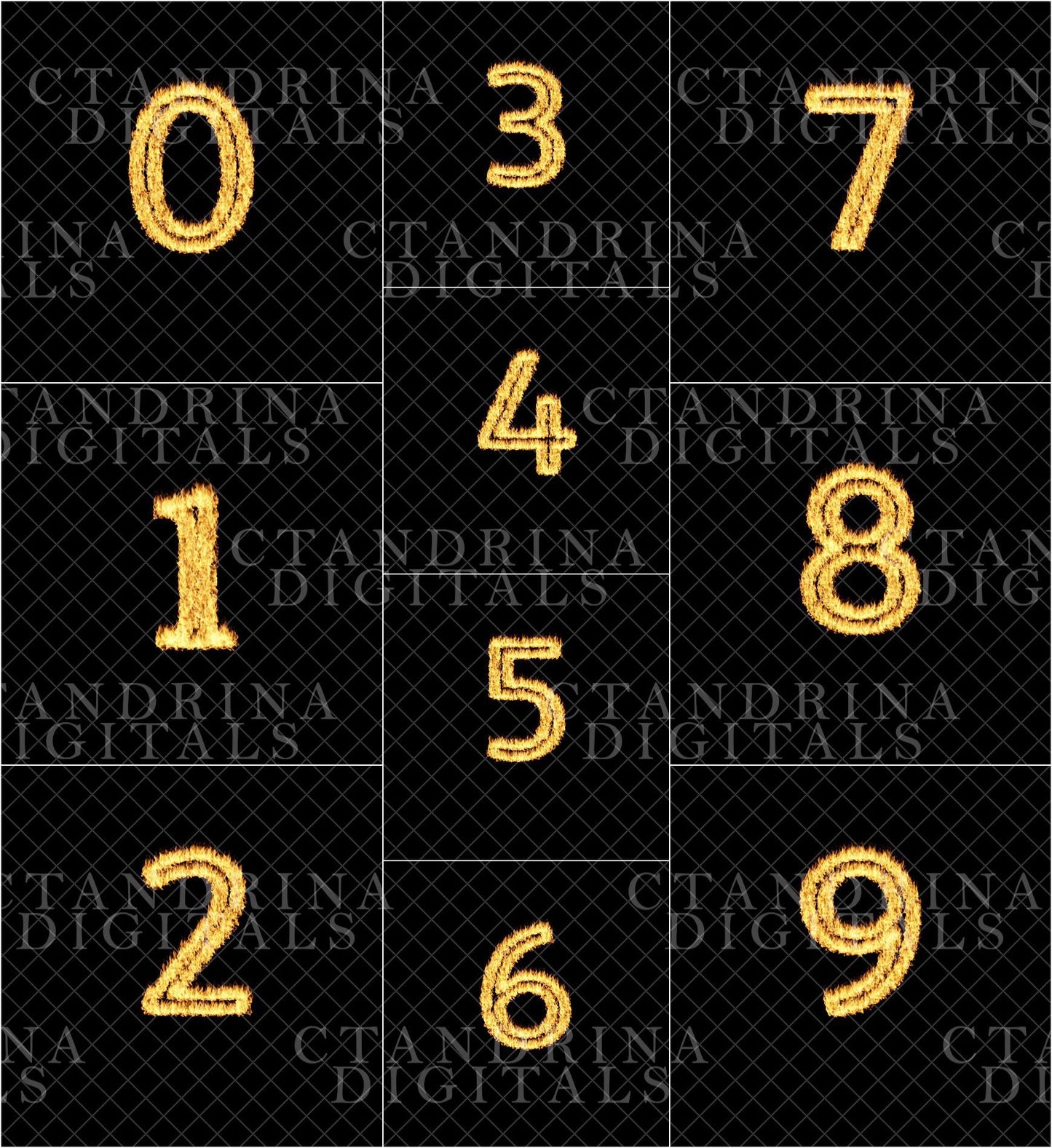 Fire Text Overlays, Flame Effect Letters, Fire Alphabet, Fire Numbers, Whimsical Fire Digital Backdrop Text Overlays for Photoshop