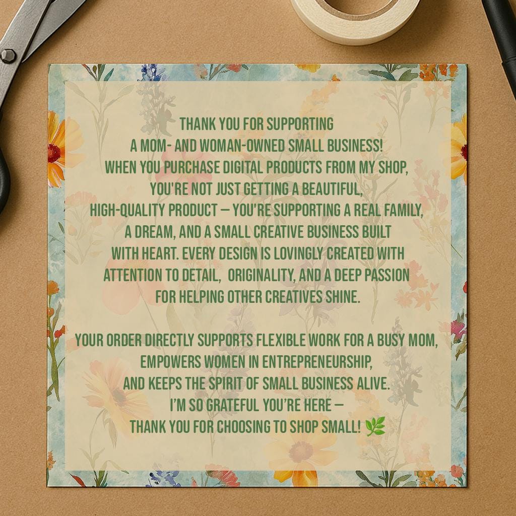 Watercolor Wildflowers Digital Paper, Dainty Printable Scrapbook Paper, Painted Floral Digital Paper for Personal & Small Commercial Use